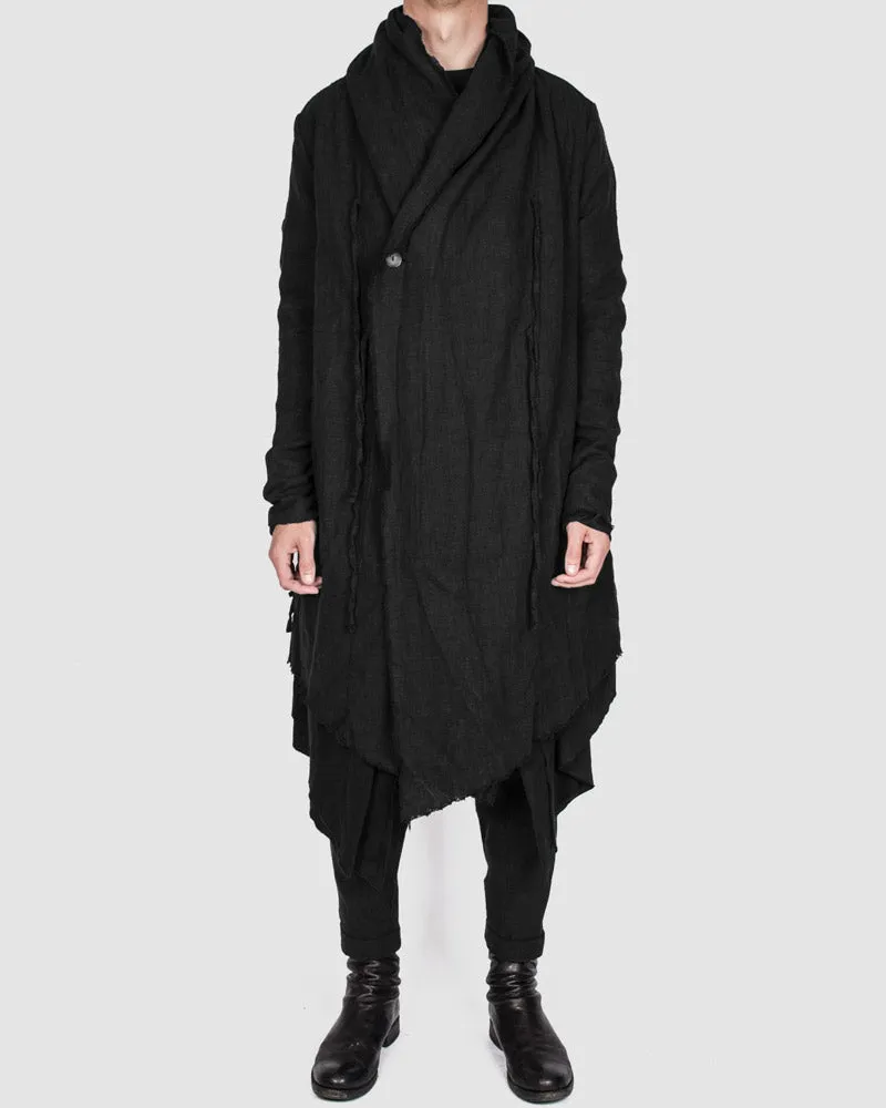 Front layered linen coat