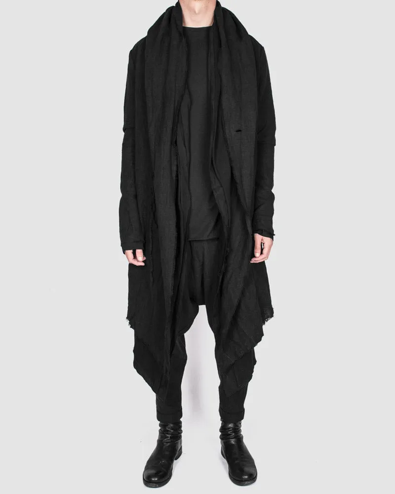 Front layered linen coat