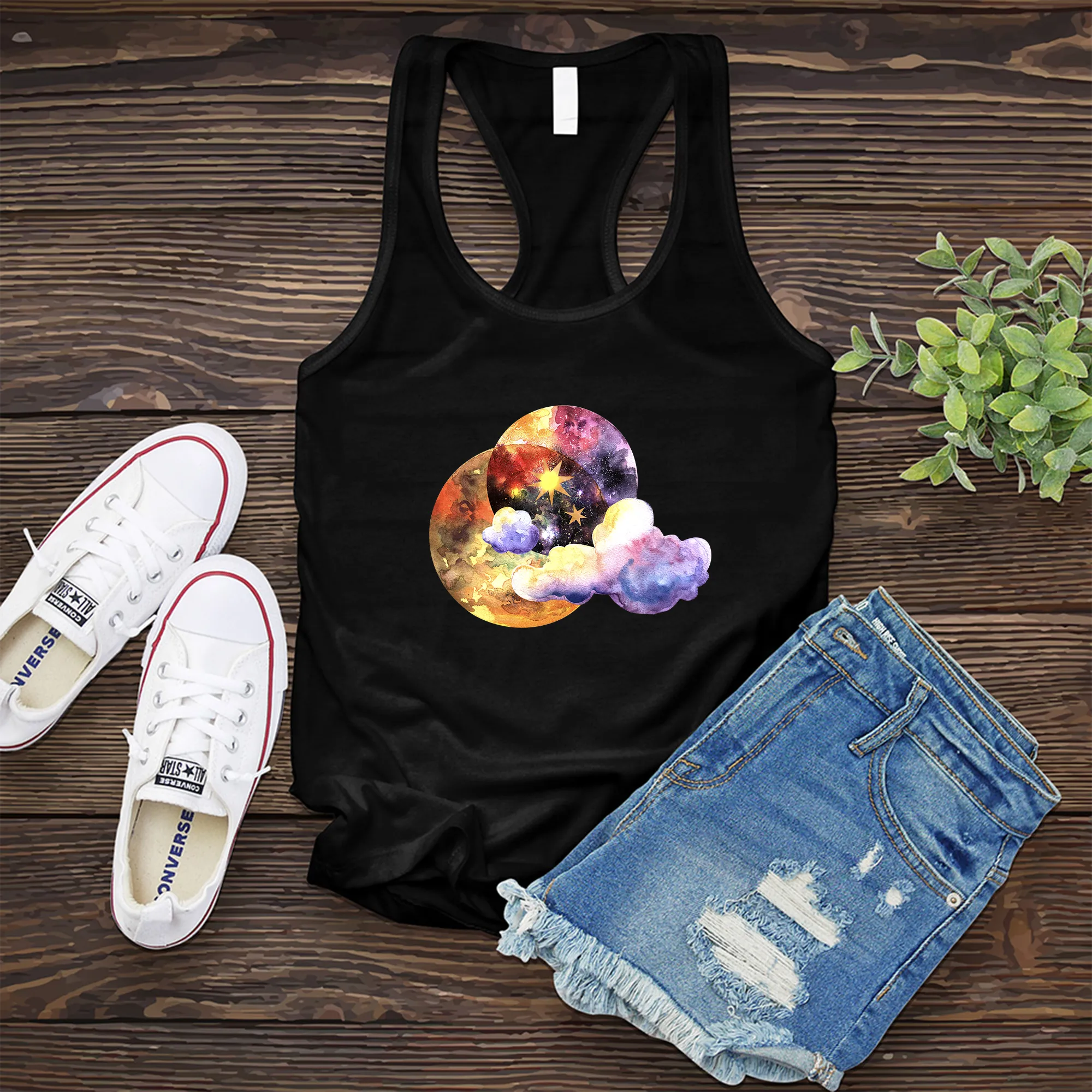 Galactic Watercolor Women's Tank Top
