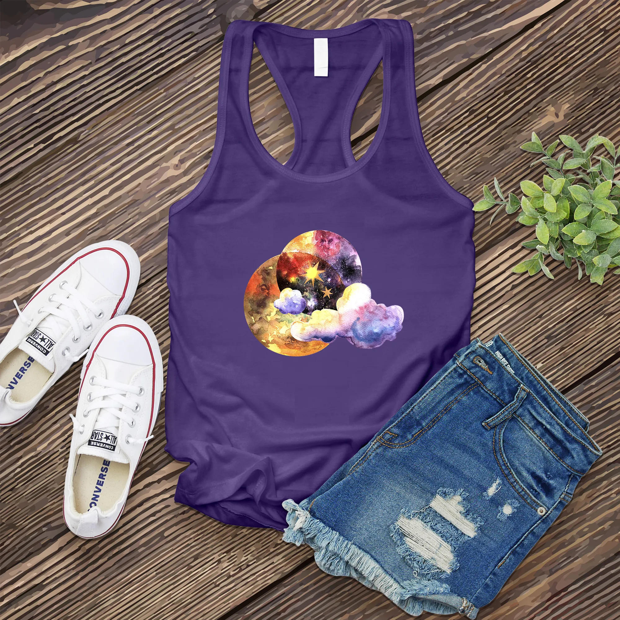 Galactic Watercolor Women's Tank Top