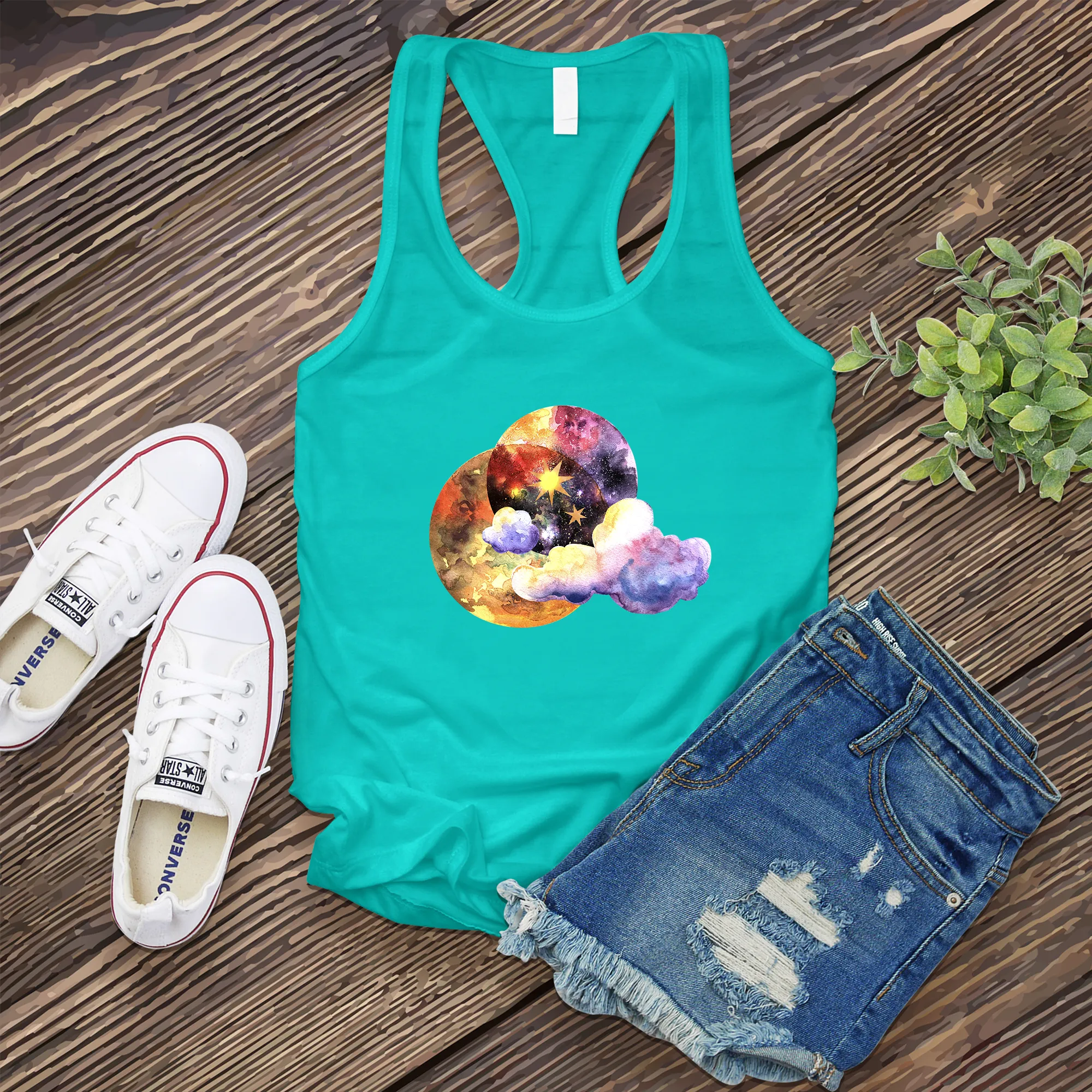 Galactic Watercolor Women's Tank Top