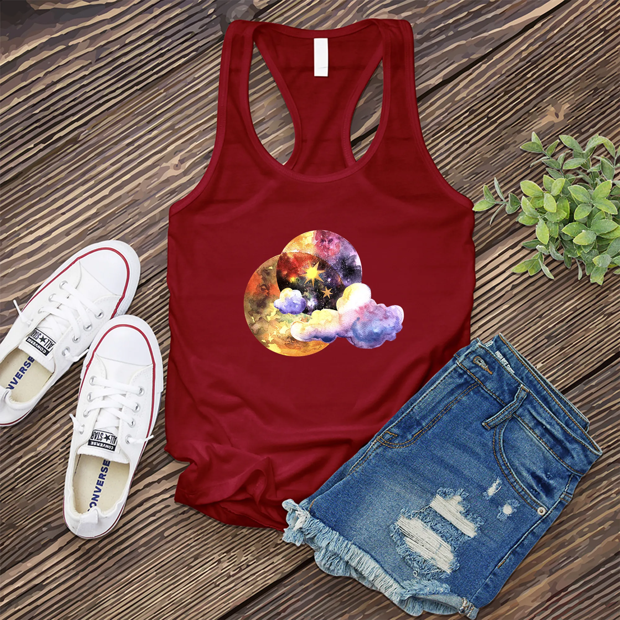 Galactic Watercolor Women's Tank Top