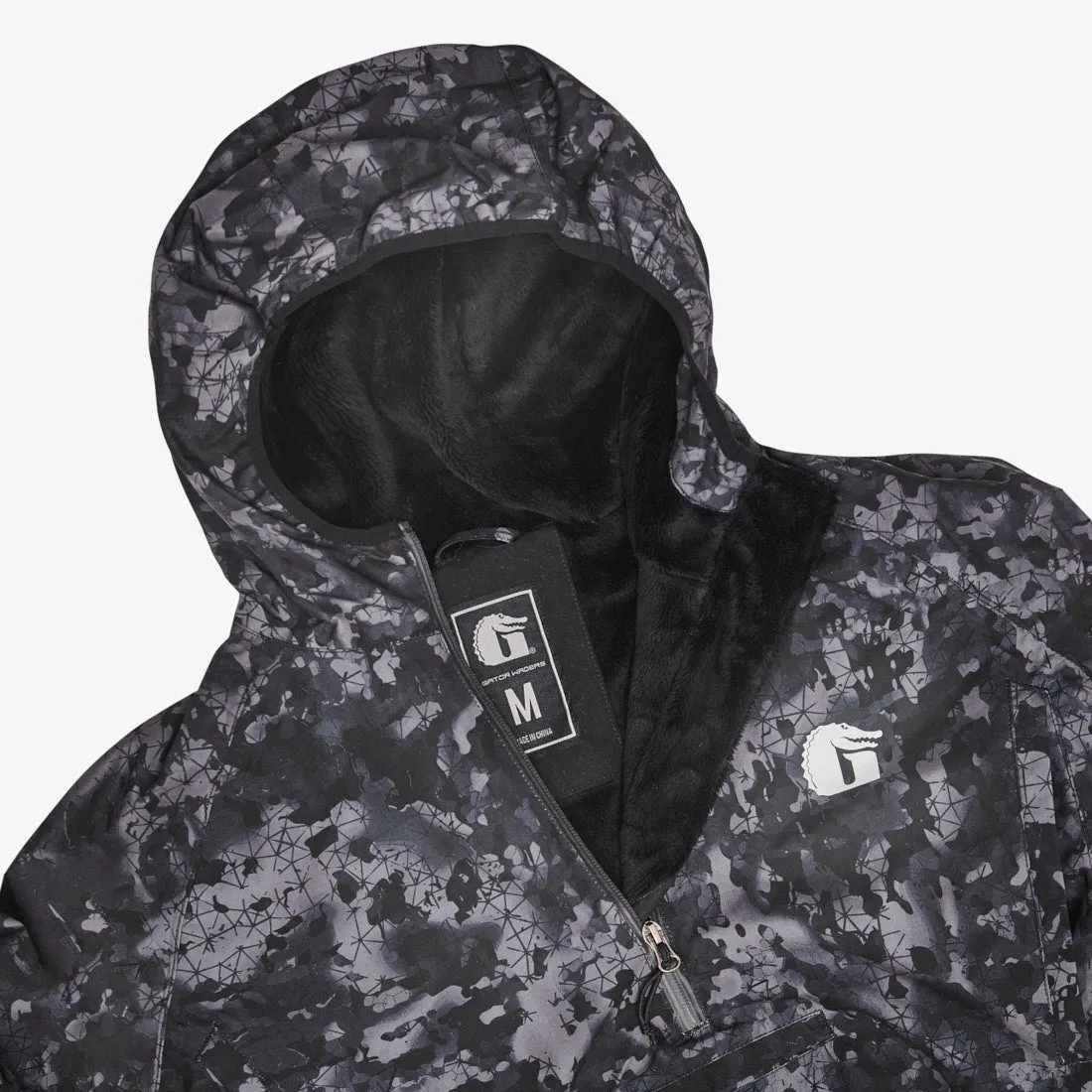 Gator Waders Mens 7 Black Waterproof 1/2 Zip Bog Hoodie