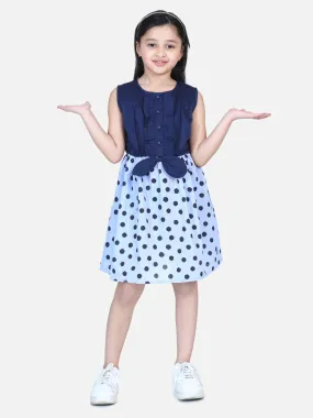 Girl's  Blue Striped Smocked Jumpsuit - StyleStone Kid