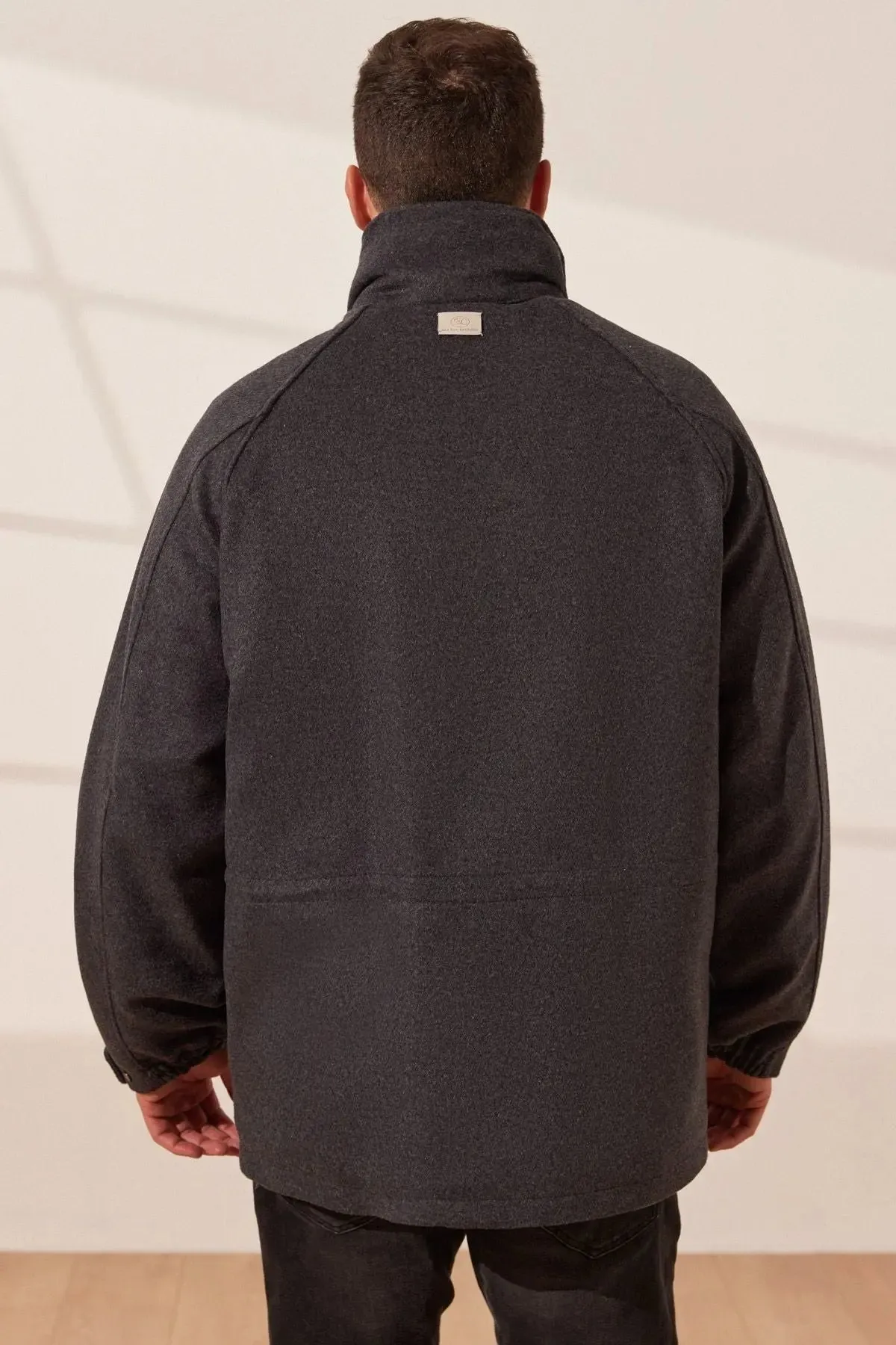 Gray Cashmere and Wool Brent Men's Coat