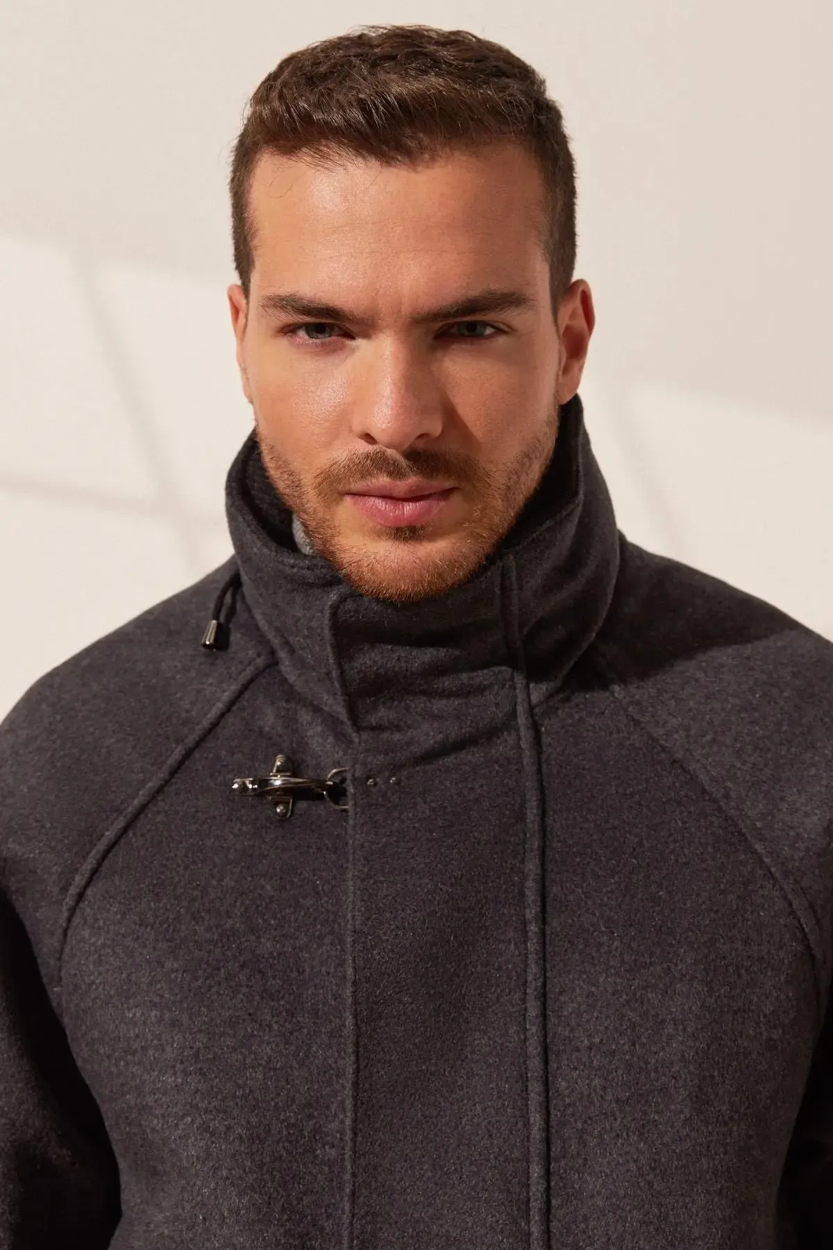 Gray Cashmere and Wool Brent Men's Coat