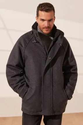 Gray Cashmere and Wool Brent Men's Coat