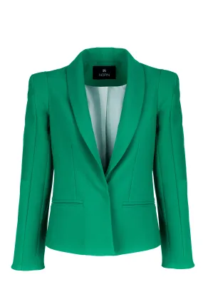 Green Blazer with Shoulder Pads