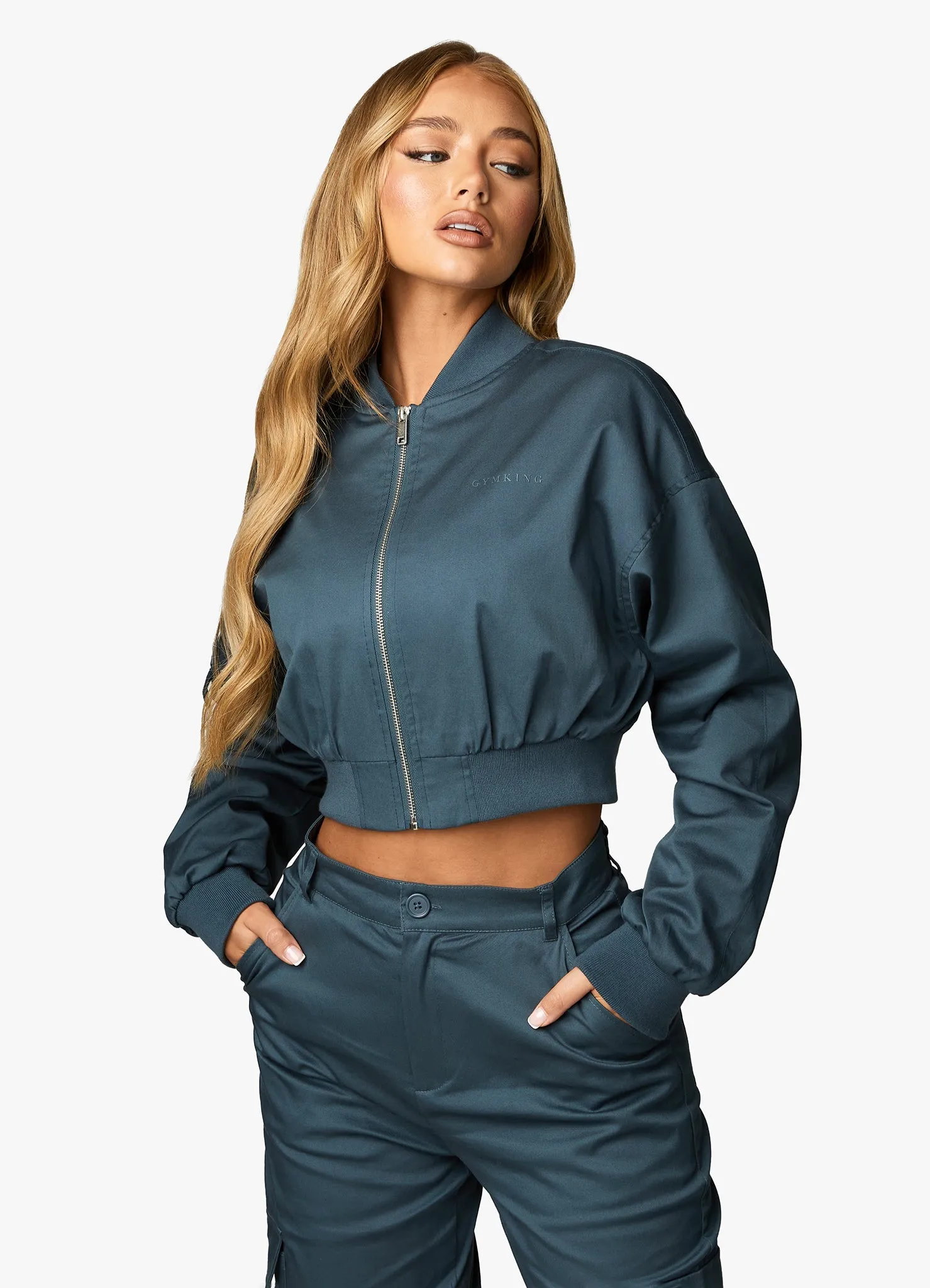Gym King Woven Tracksuit - Storm Blue