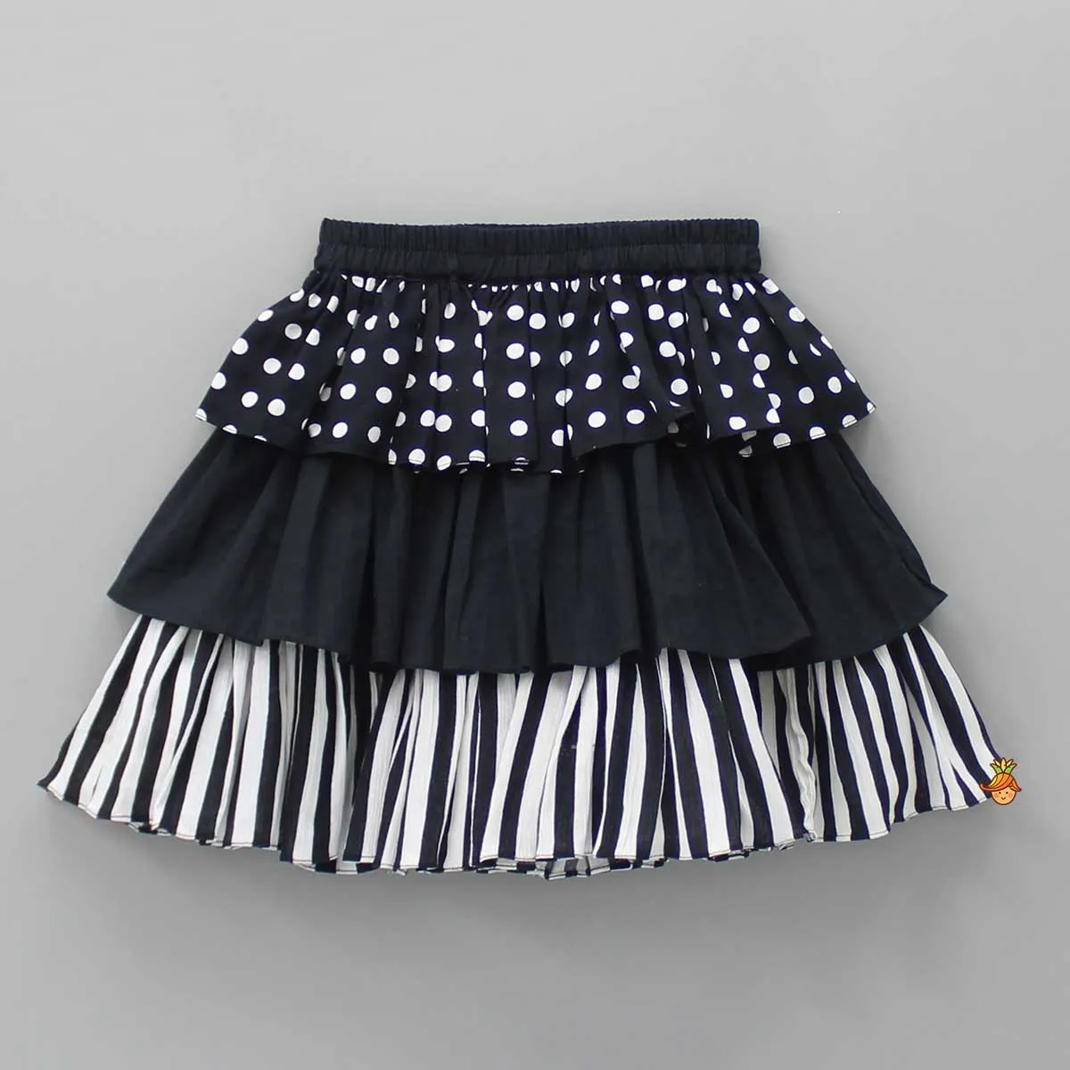 Halter Neck Cold Shoulder Top And Layered Skirt