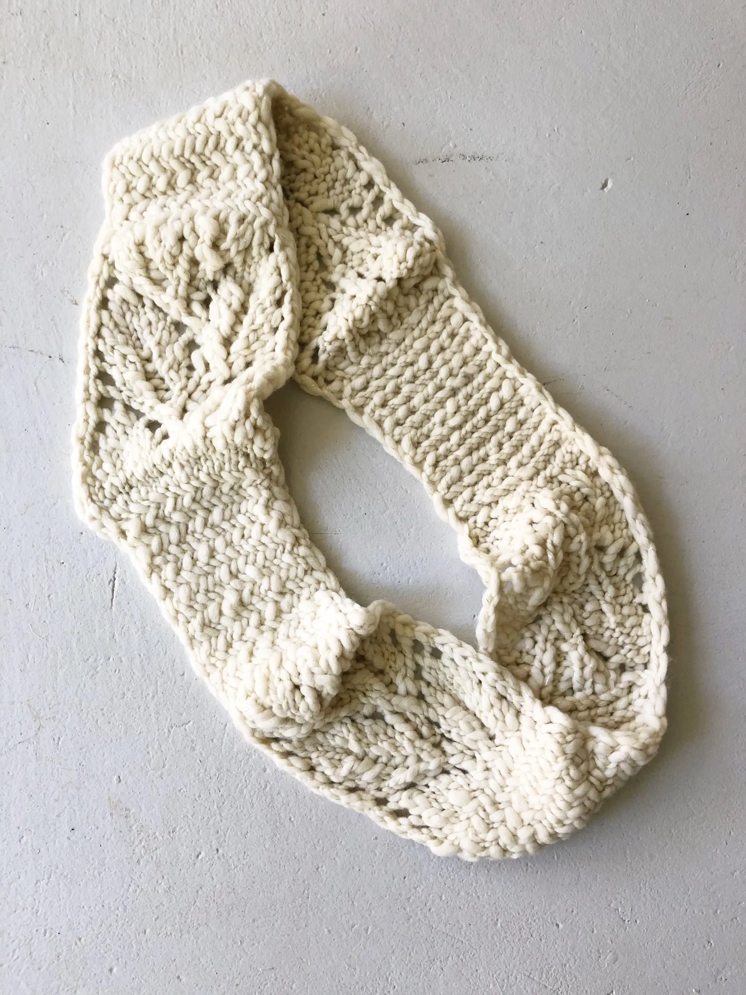 Herringbone Lace Cowl and Scarf Patterns