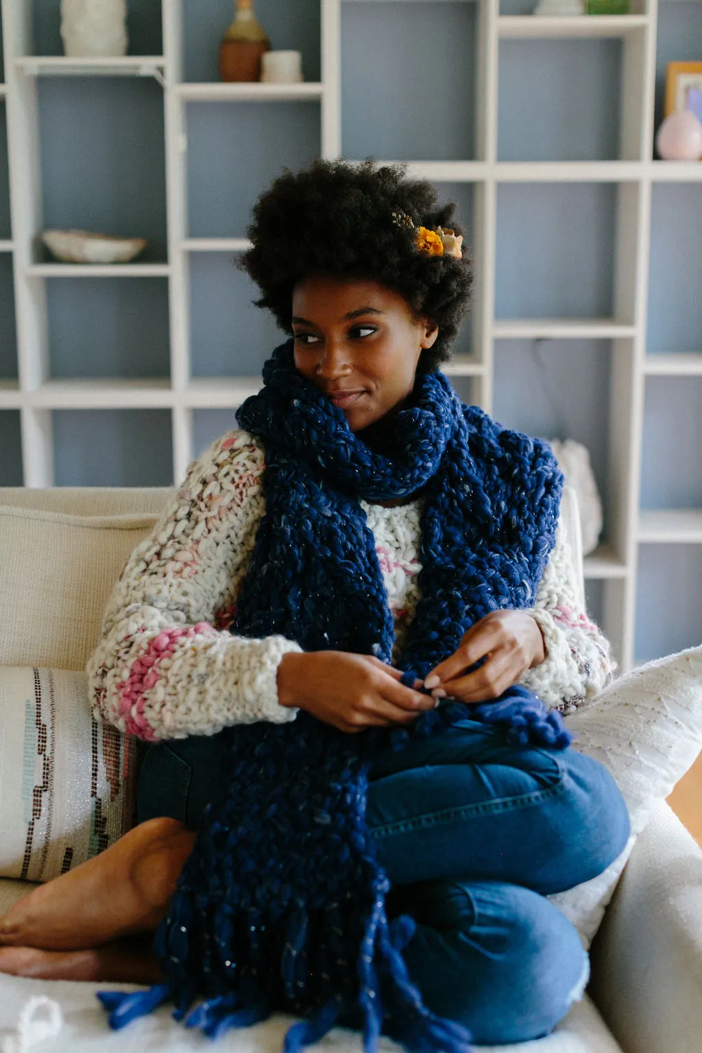 Herringbone Lace Cowl and Scarf Patterns