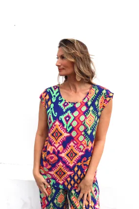 Hope Short Sleeve Top in Morocco