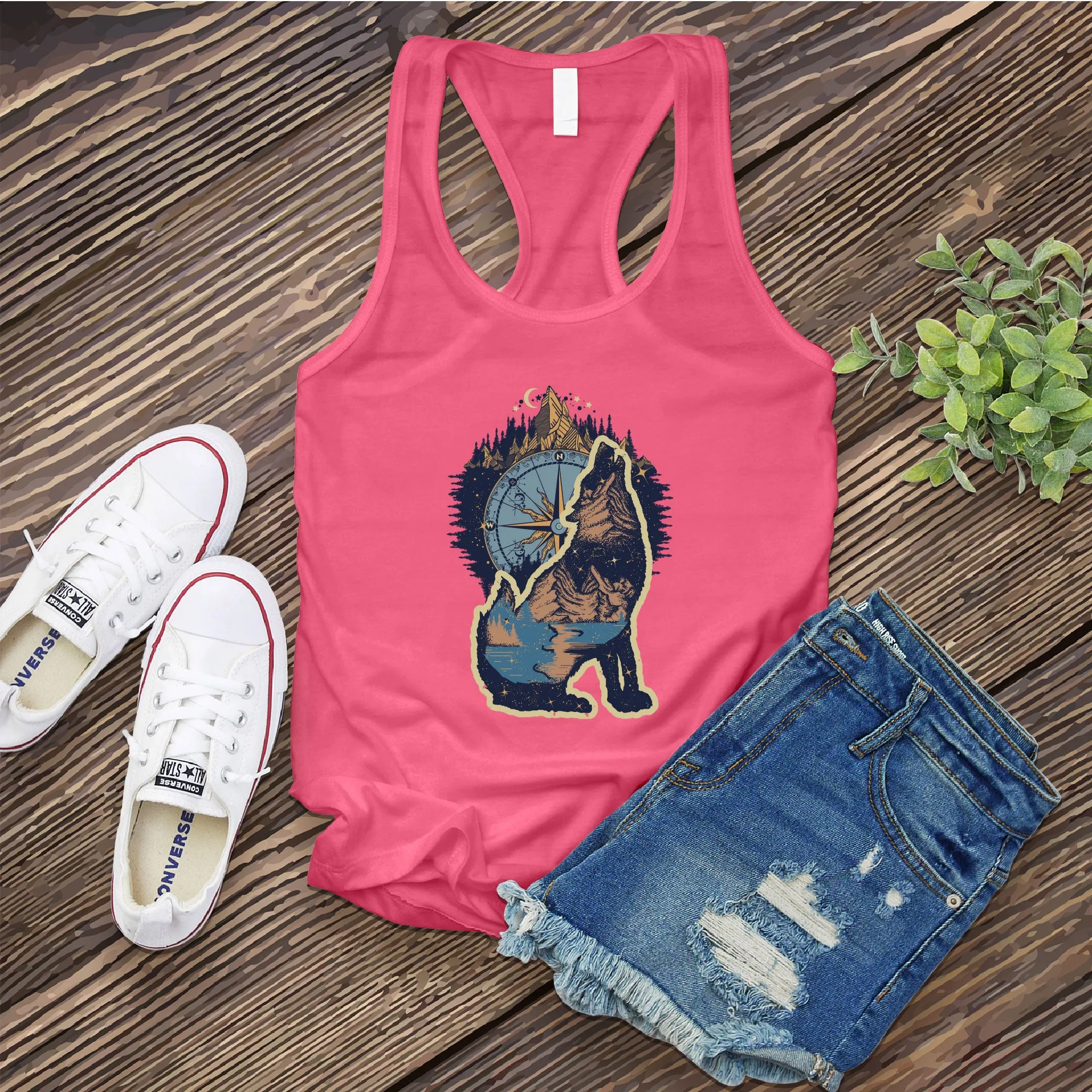 Howling Wolf Compass Women's Tank Top