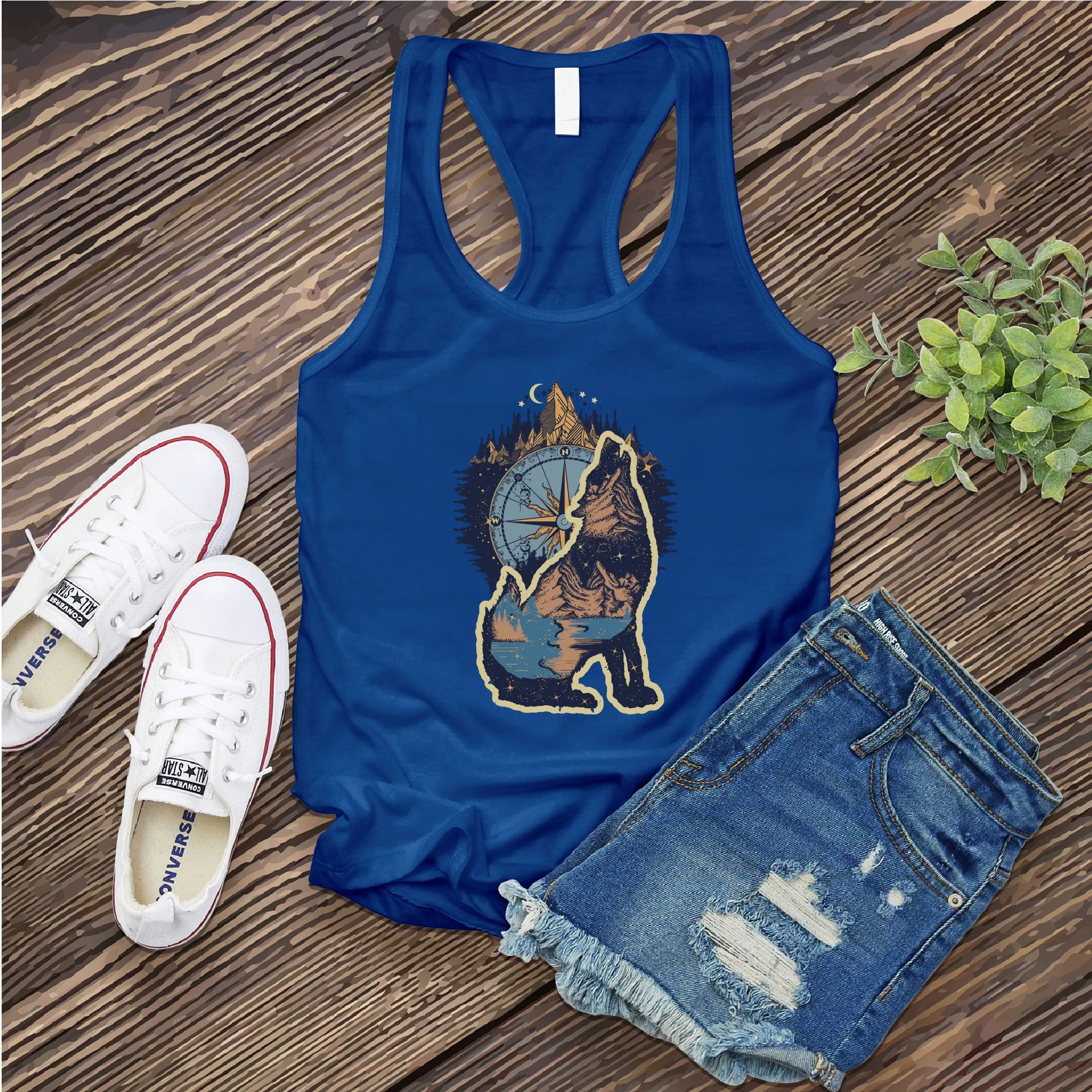Howling Wolf Compass Women's Tank Top