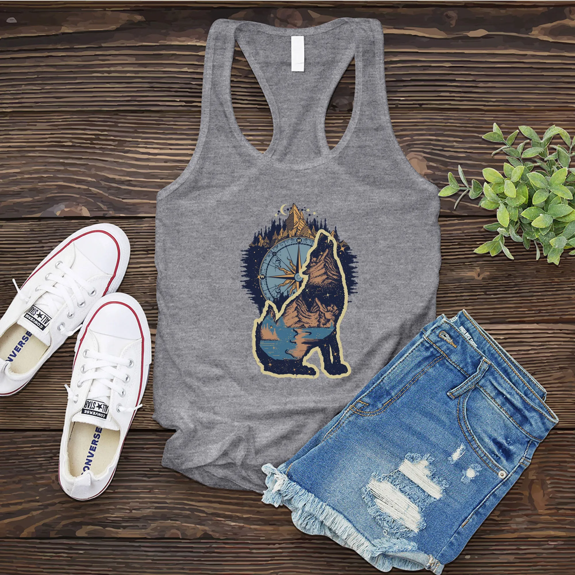 Howling Wolf Compass Women's Tank Top