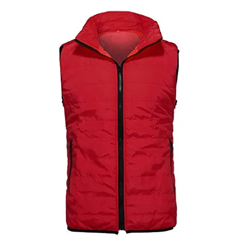 Imbottito Piumino Giubbino Smanicato Uomo Bodywarmer Giubbino Imbottito Senza Maniche Giacca, Moda Inverno da Uomo Imbottito Gilet Giacca Smanicato Gilet con Cappuccio Removibile Caldo Slim Fit