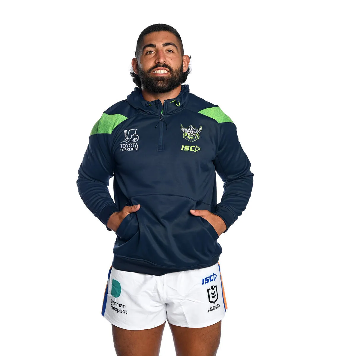 ISC Canberra Raiders 2023 Adults Squad Hoody - Navy/Green