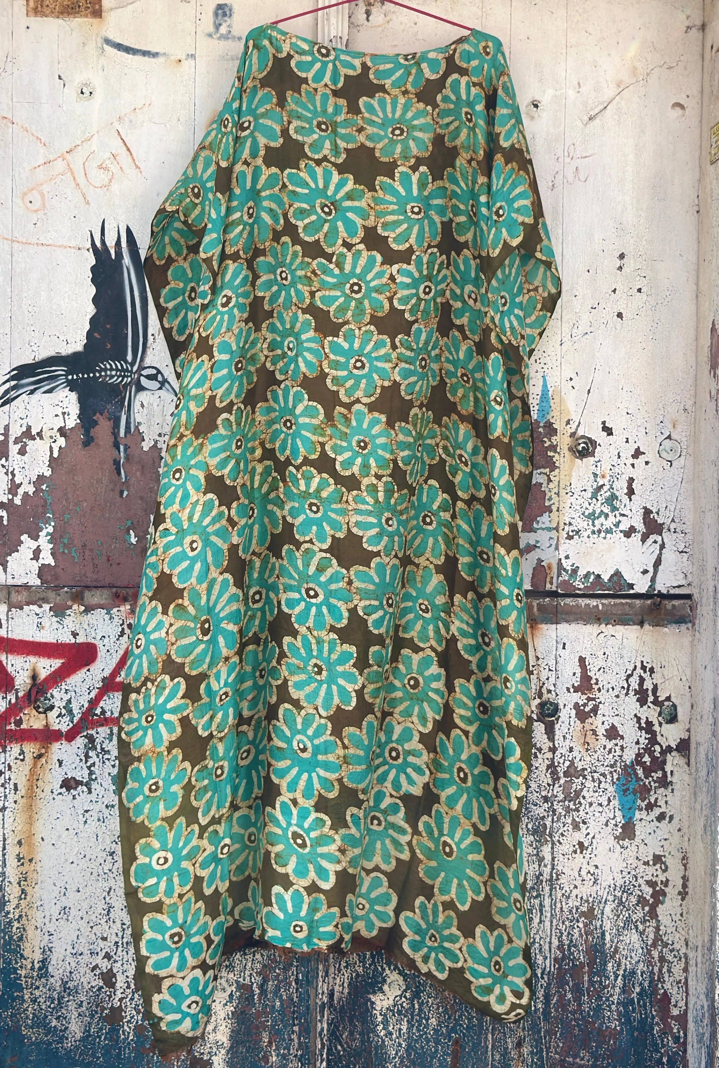 Java Silk Batik Poncho : One Of A Kind