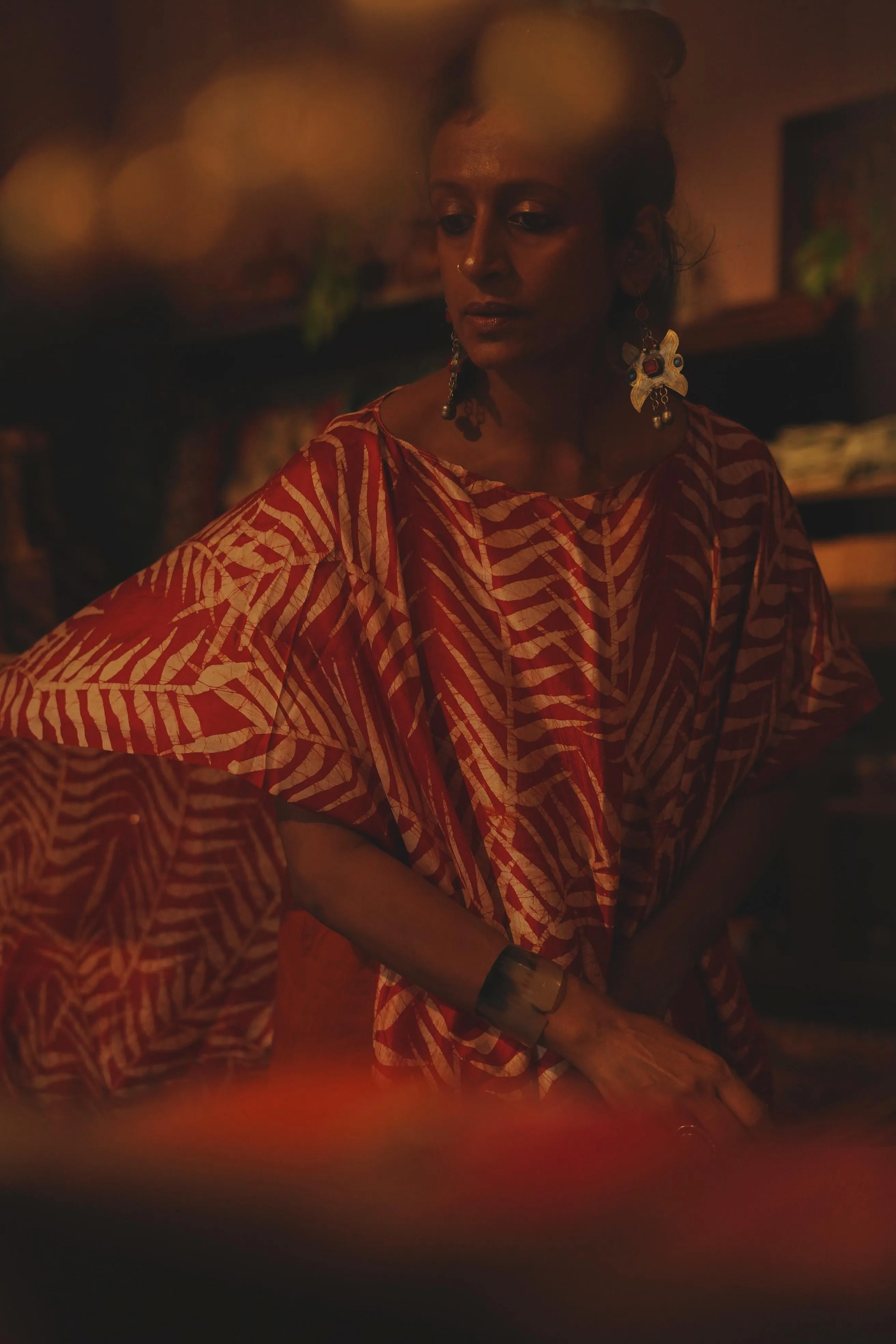 Java Silk Batik Poncho : One Of A Kind