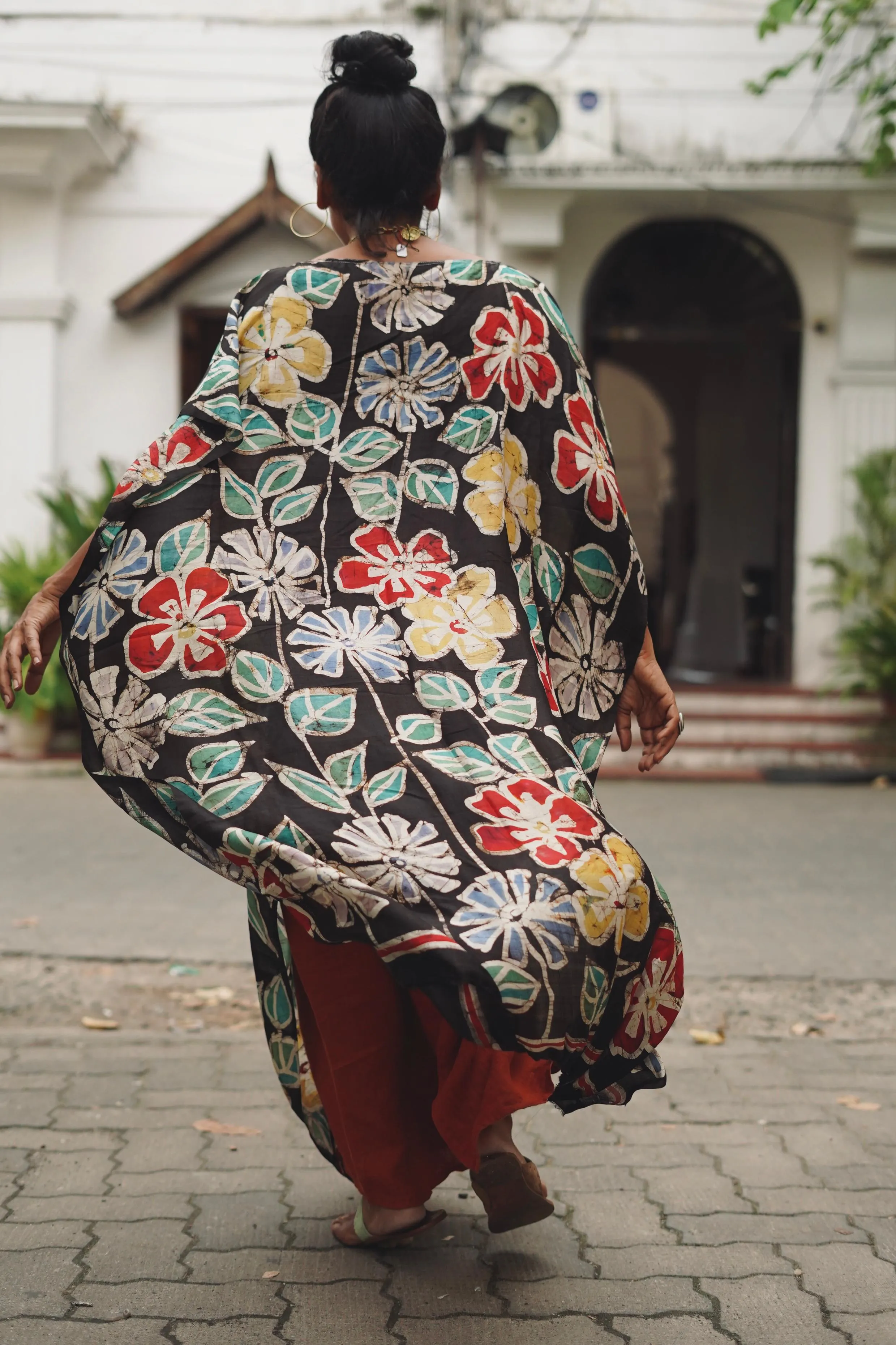 Java Silk Batik Poncho : One Of A Kind