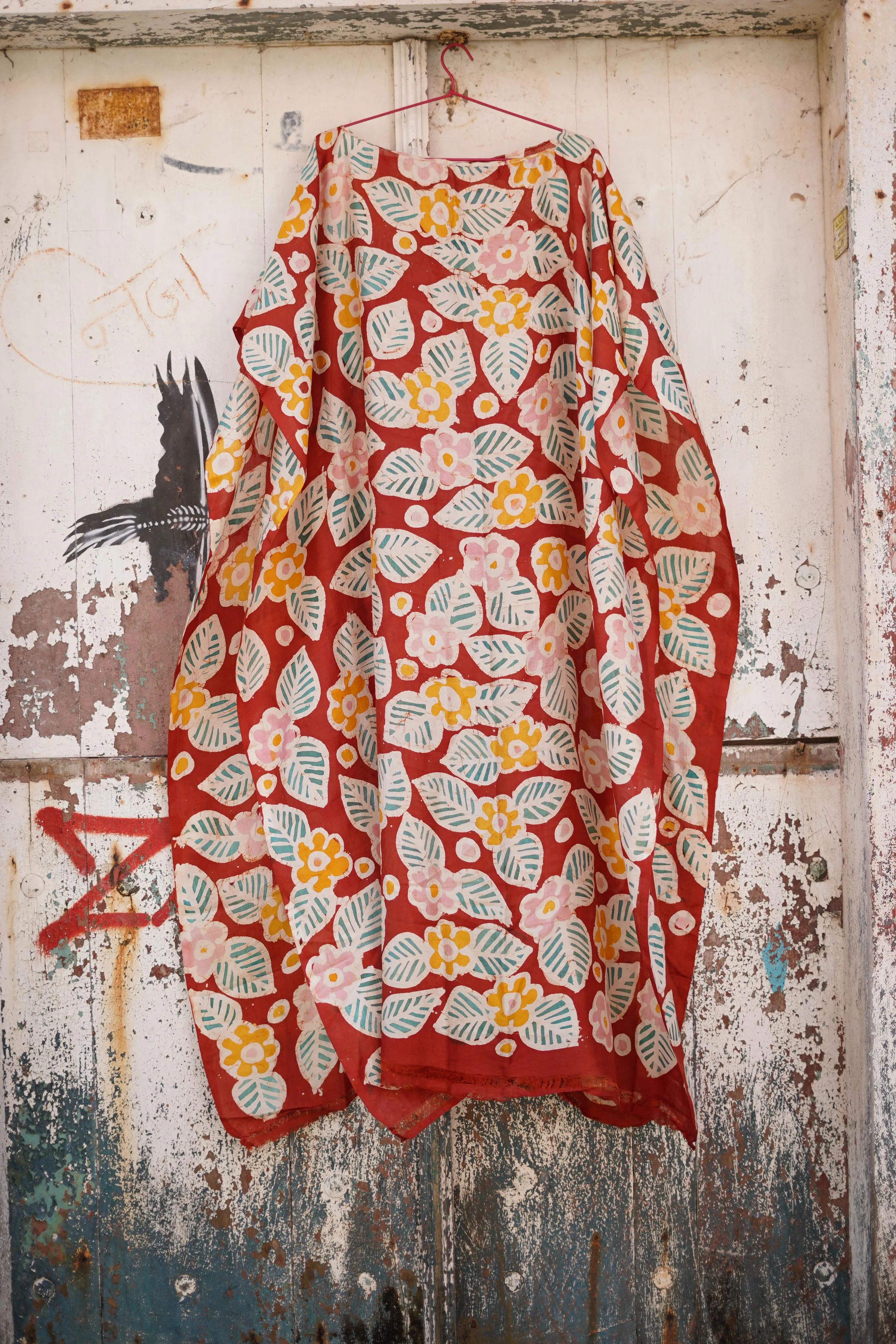 Java Silk Batik Poncho : One Of A Kind