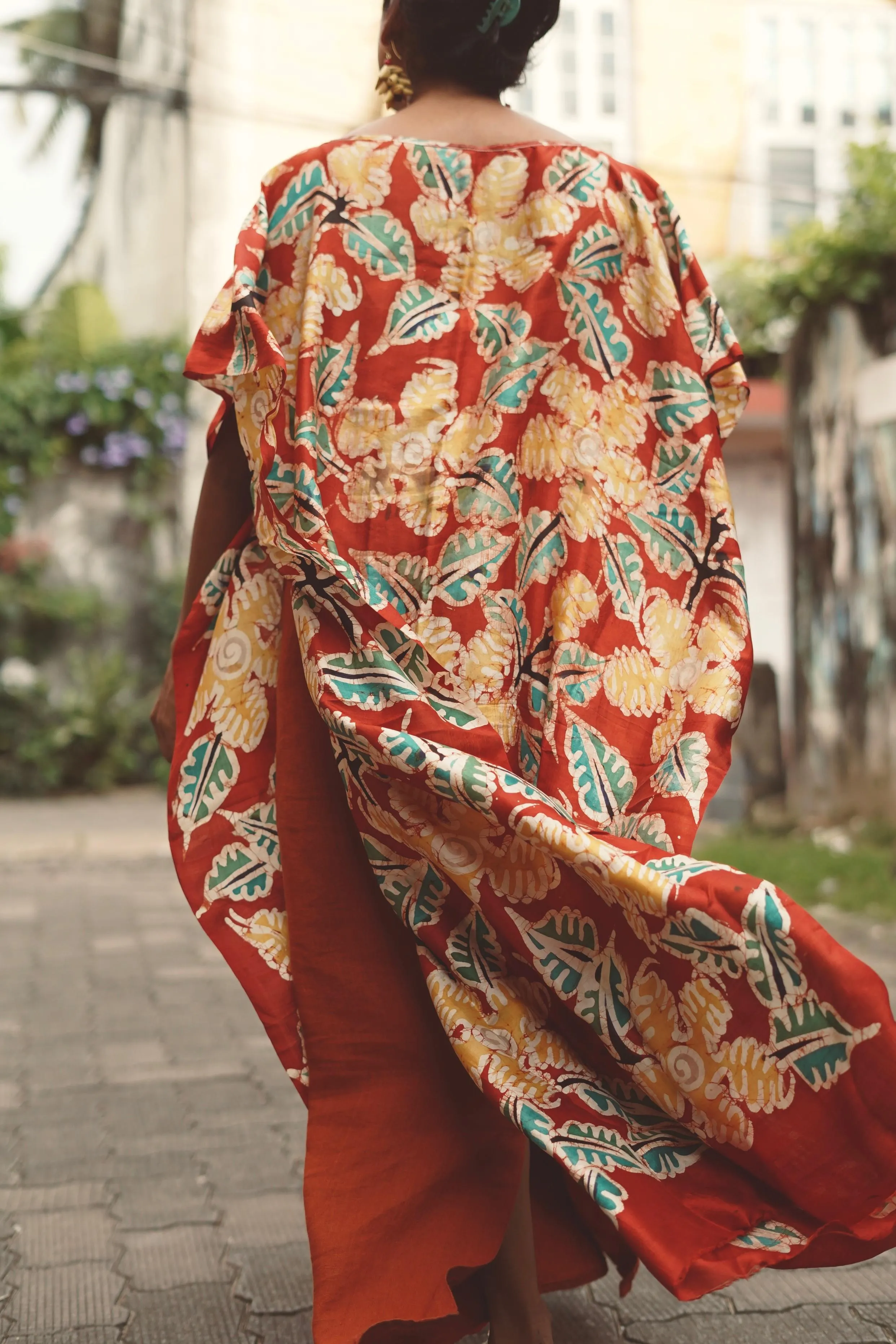 Java Silk Batik Poncho : One Of A Kind