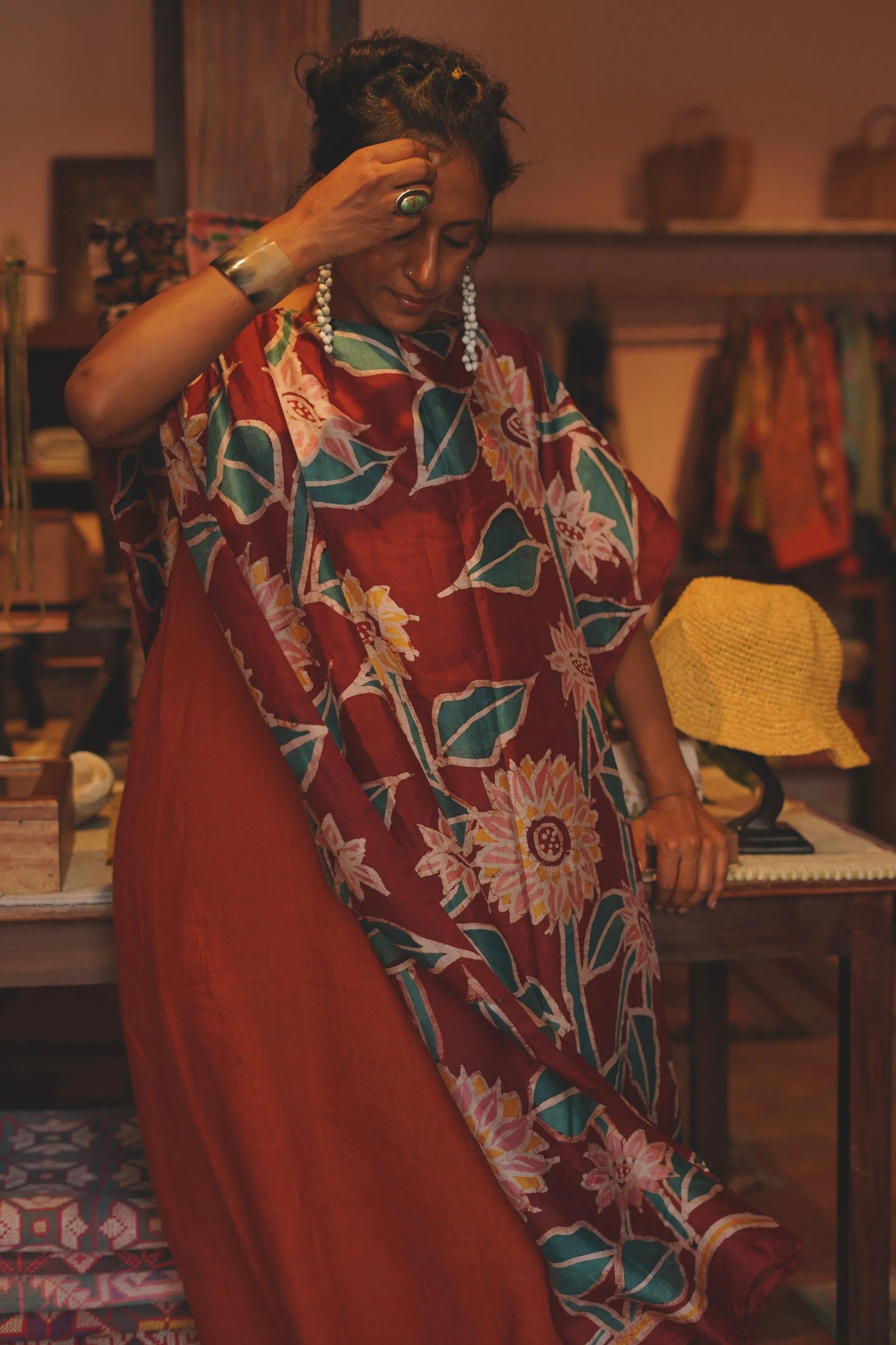 Java Silk Batik Poncho : One Of A Kind
