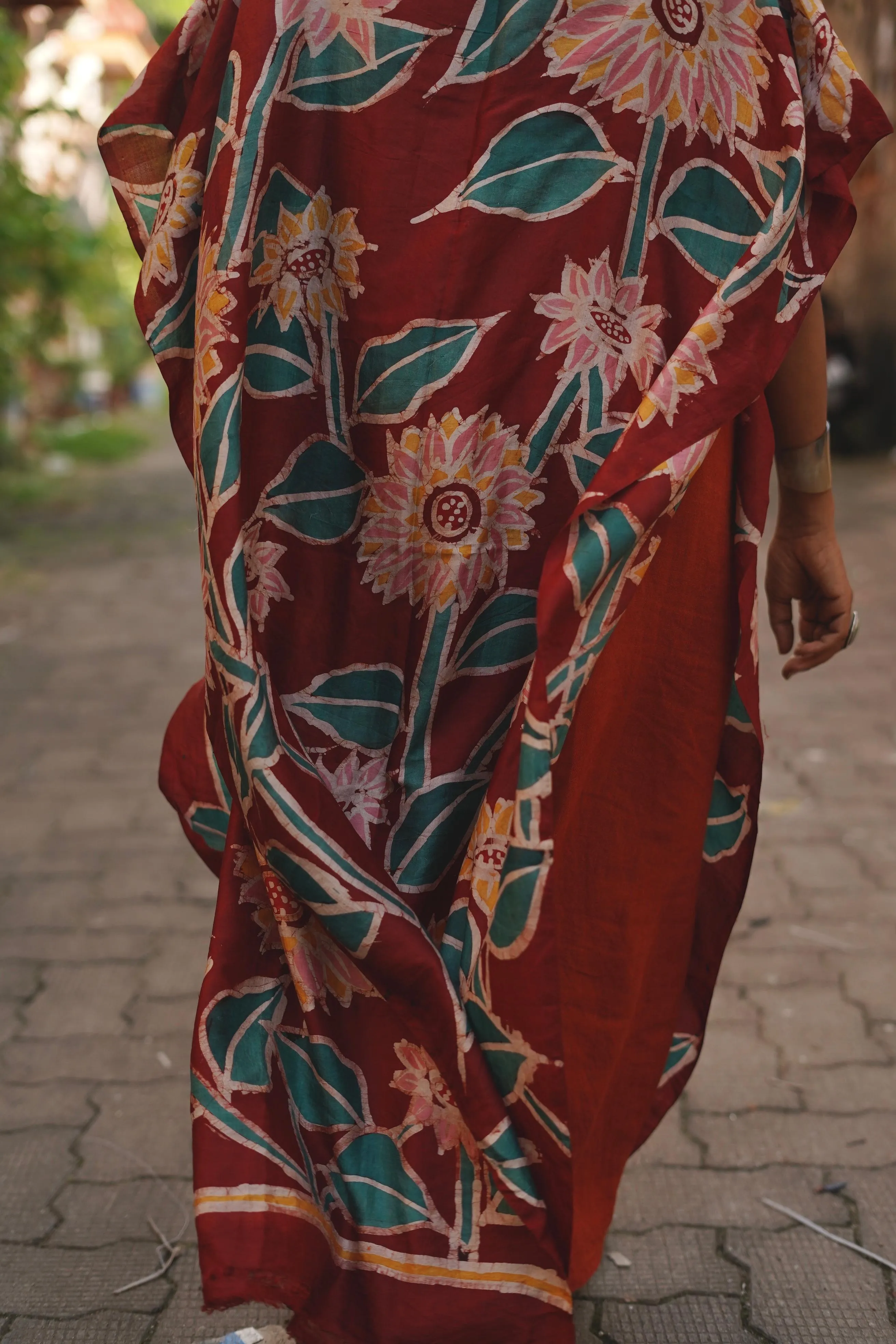 Java Silk Batik Poncho : One Of A Kind