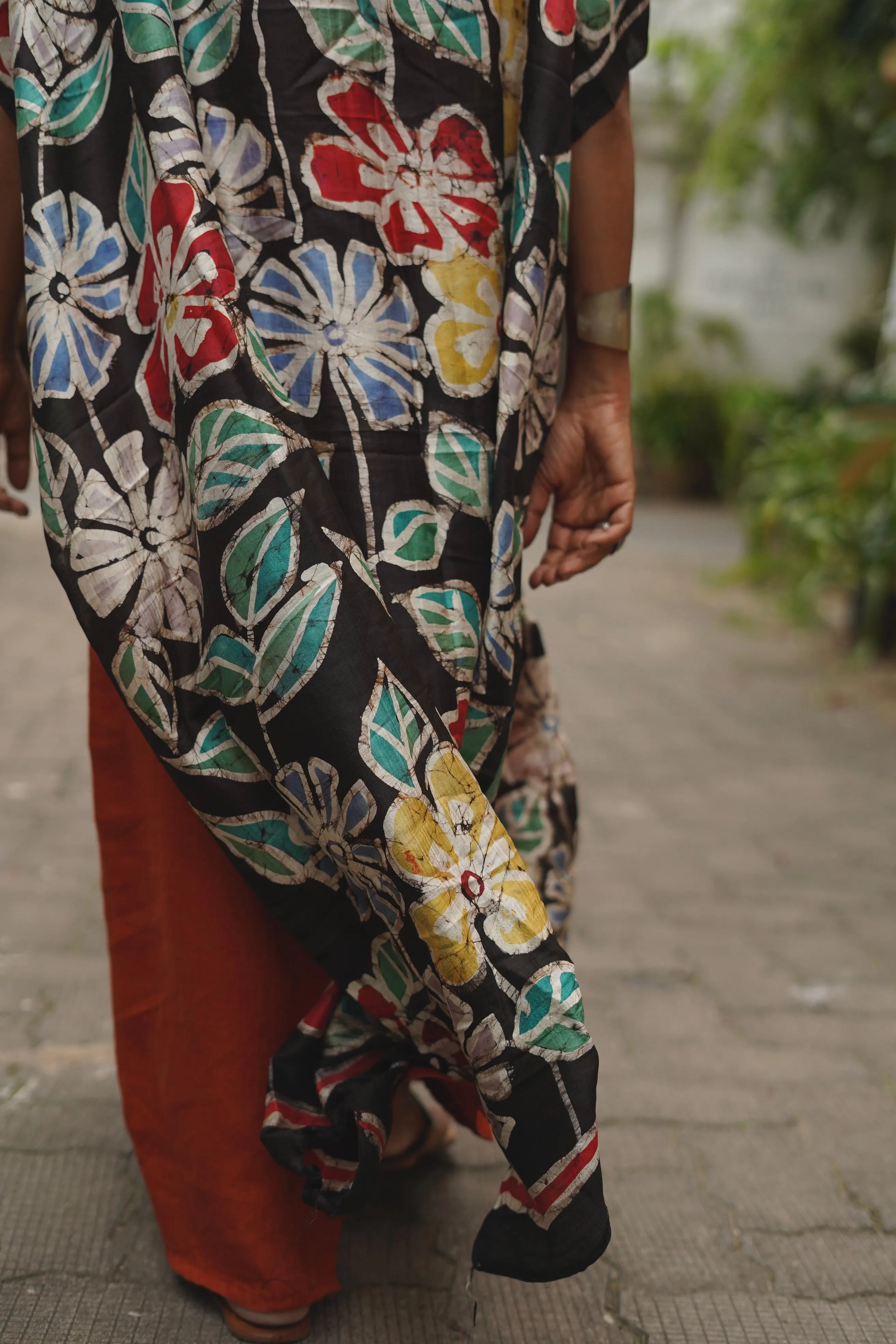 Java Silk Batik Poncho : One Of A Kind