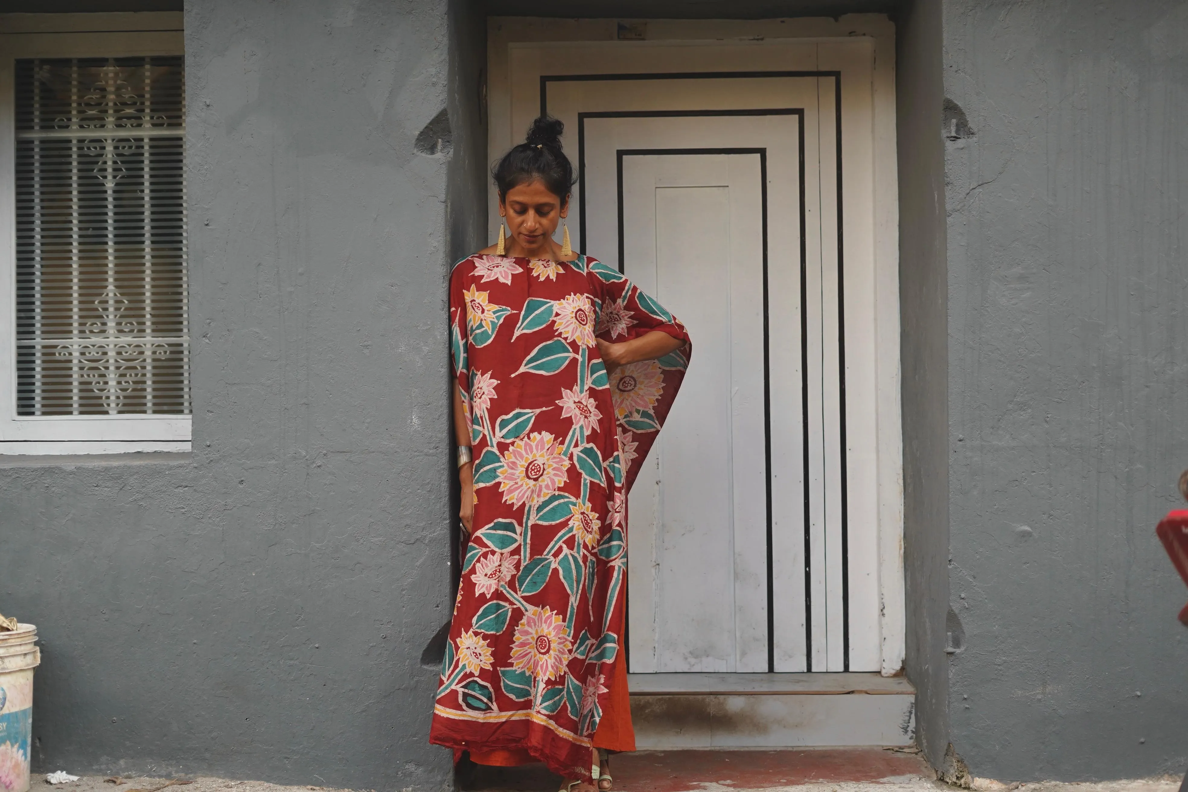 Java Silk Batik Poncho : One Of A Kind