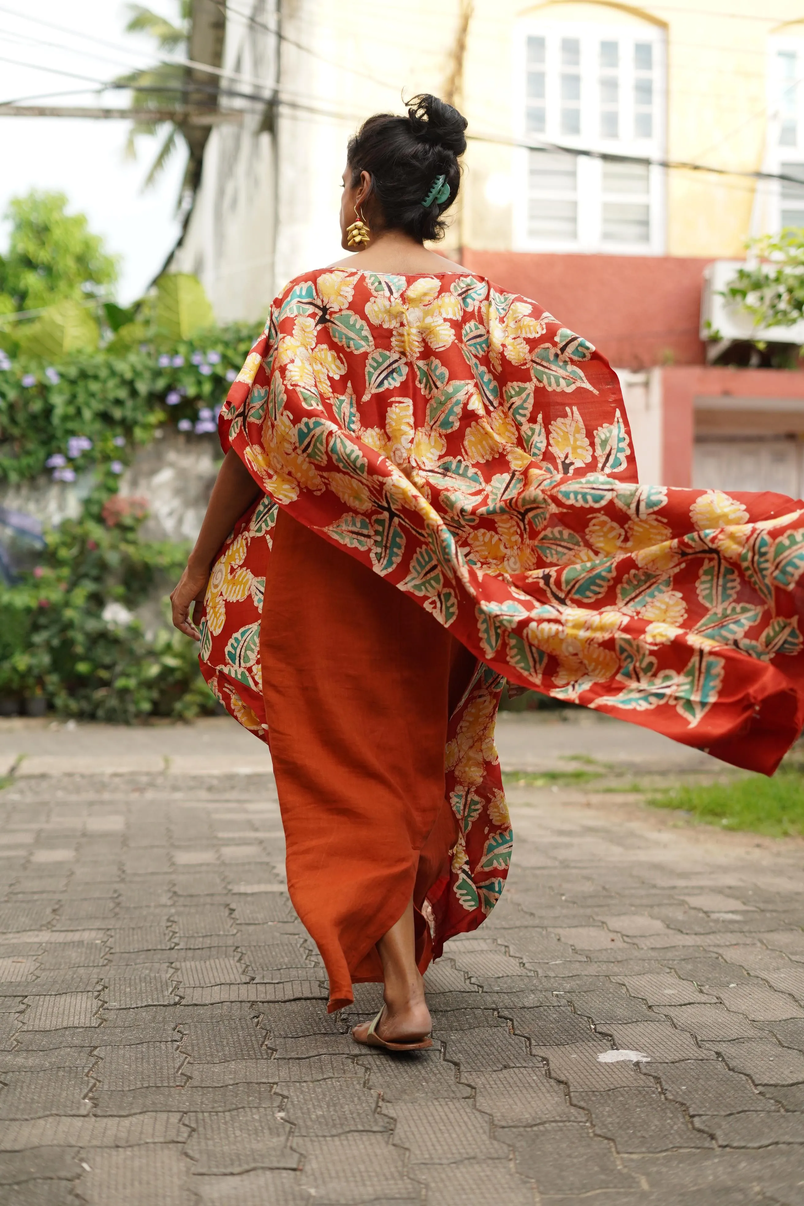 Java Silk Batik Poncho : One Of A Kind