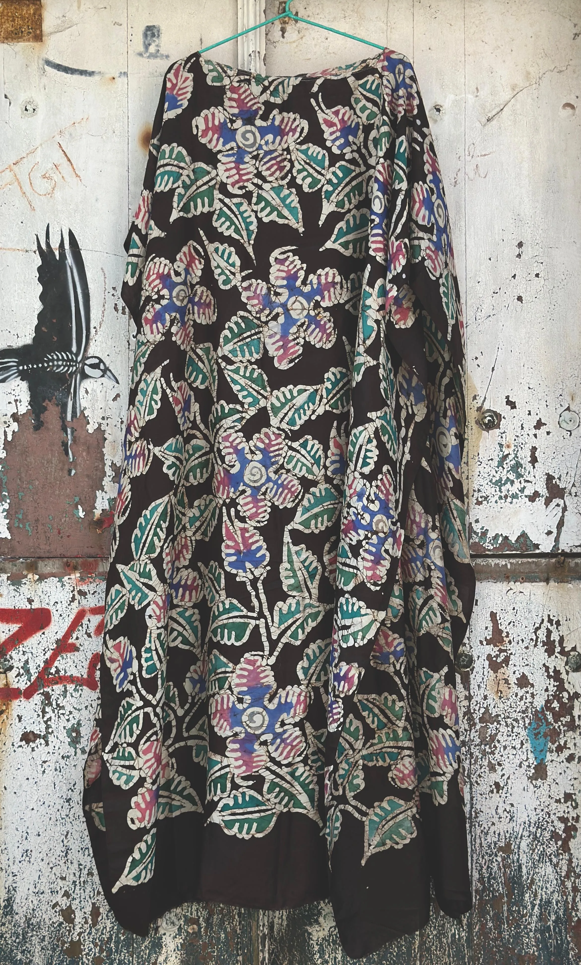 Java Silk Batik Poncho : One Of A Kind