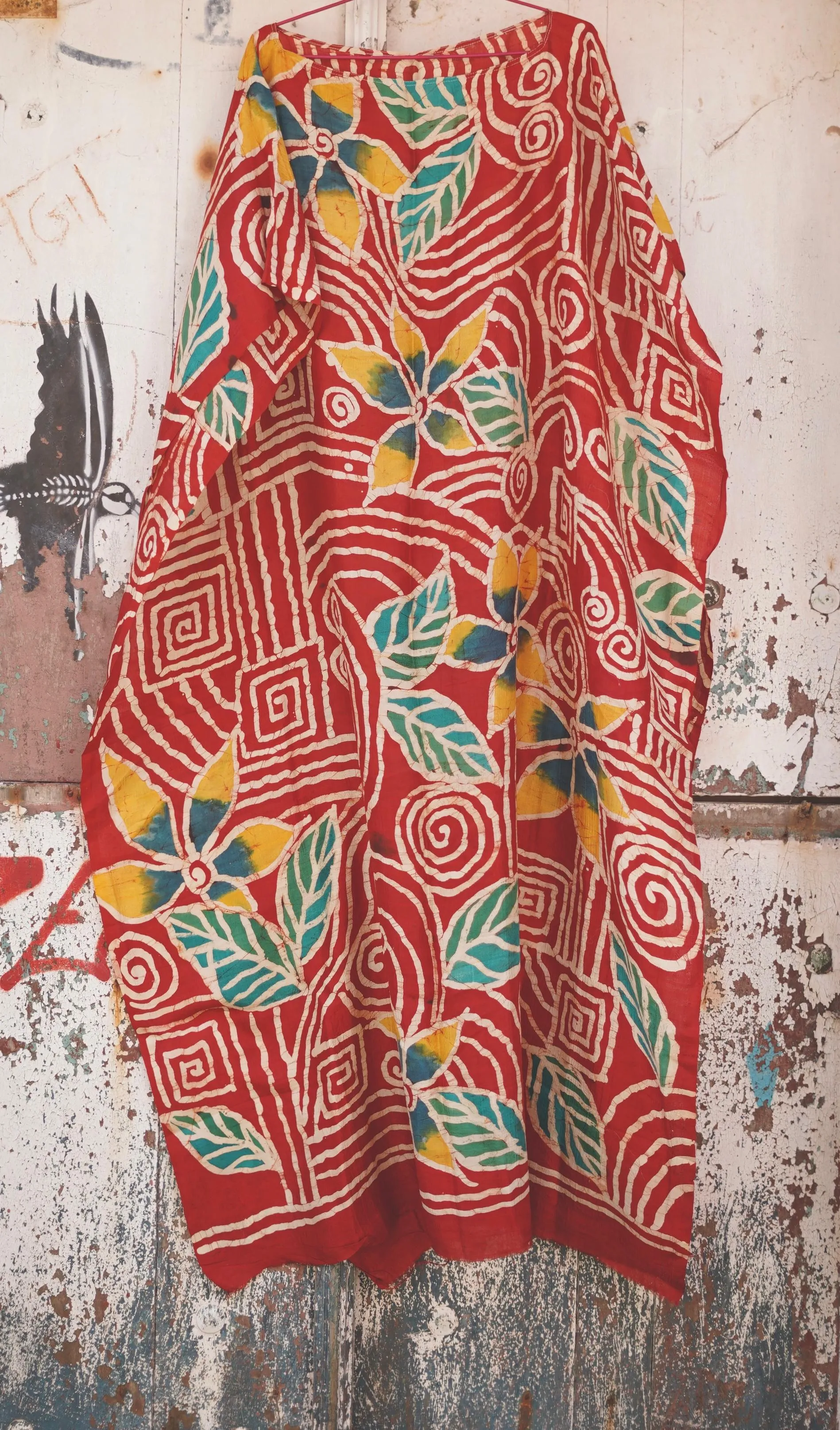 Java Silk Batik Poncho : One Of A Kind