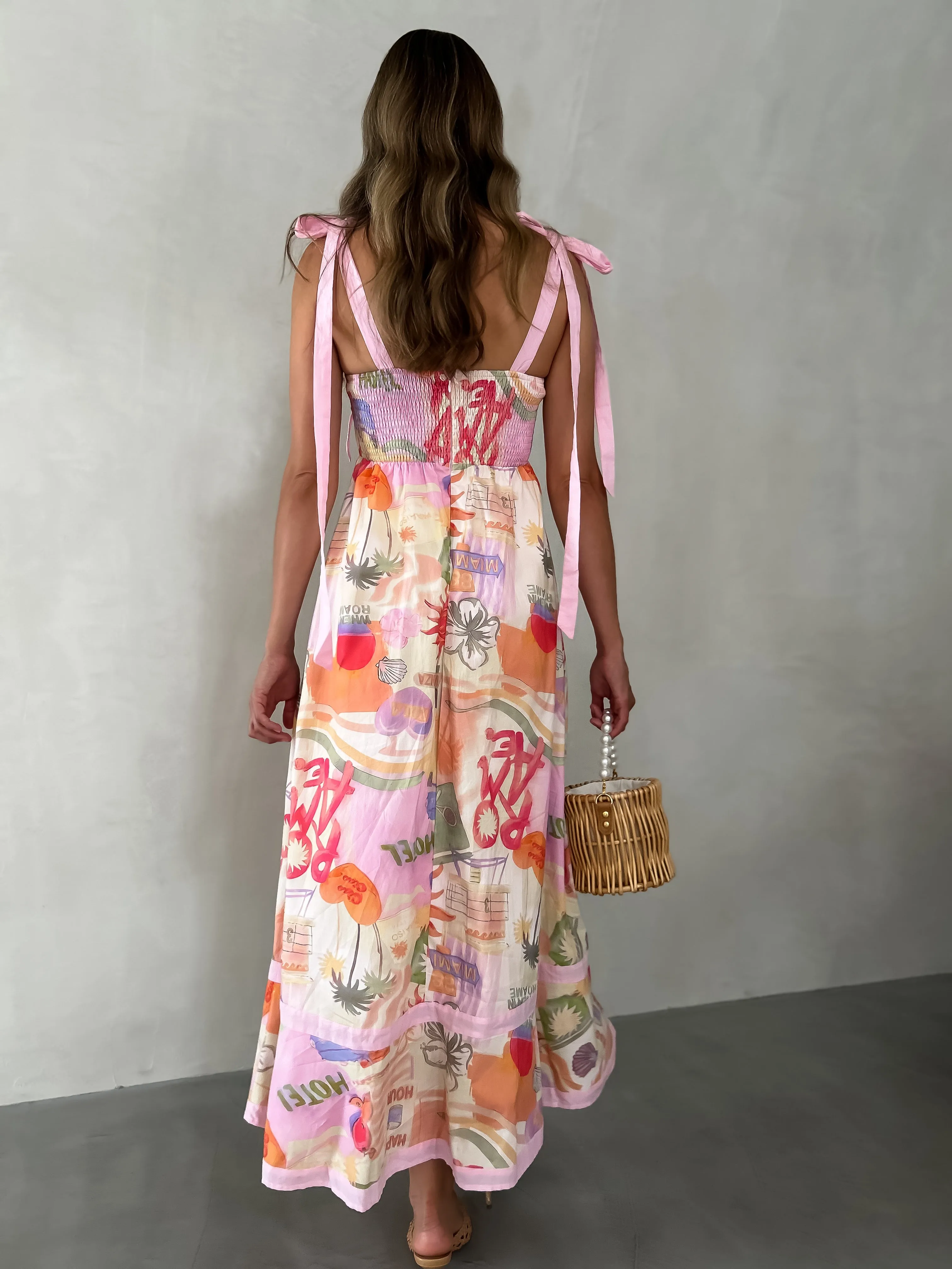 JOSIE Midi Dress - Hotel California Print