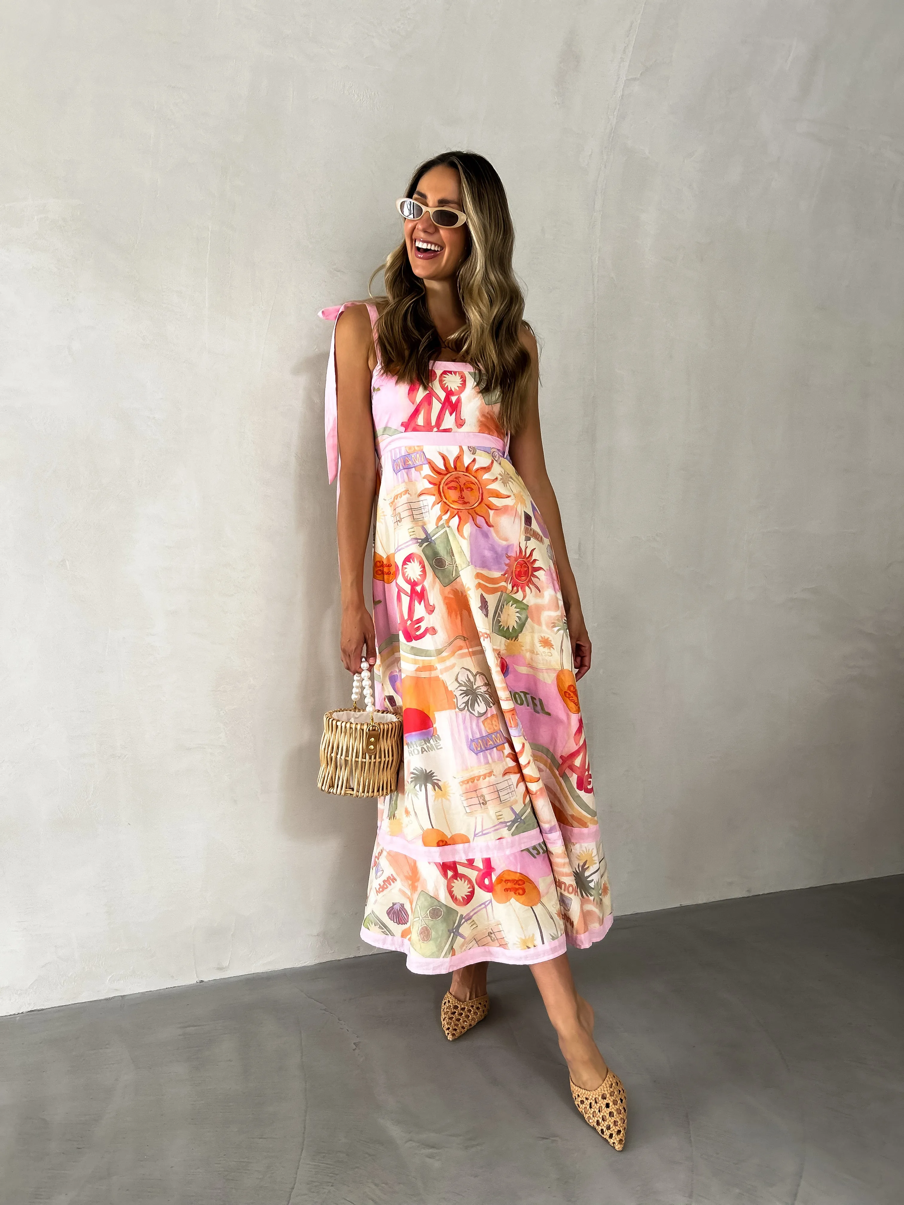JOSIE Midi Dress - Hotel California Print