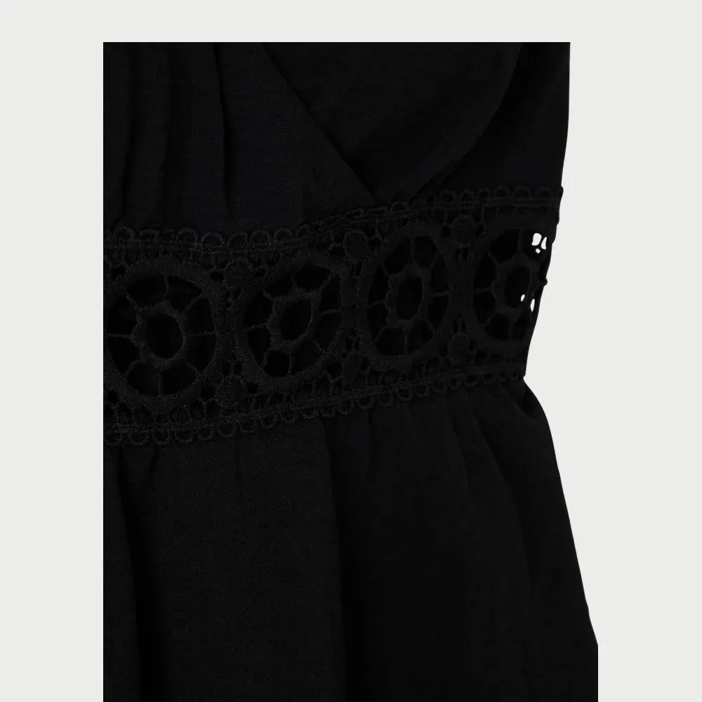 Jumpsuit with Crossed Bodice