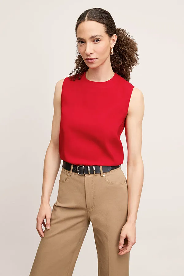 Katrina Top - Eco Sateen :: Maraschino