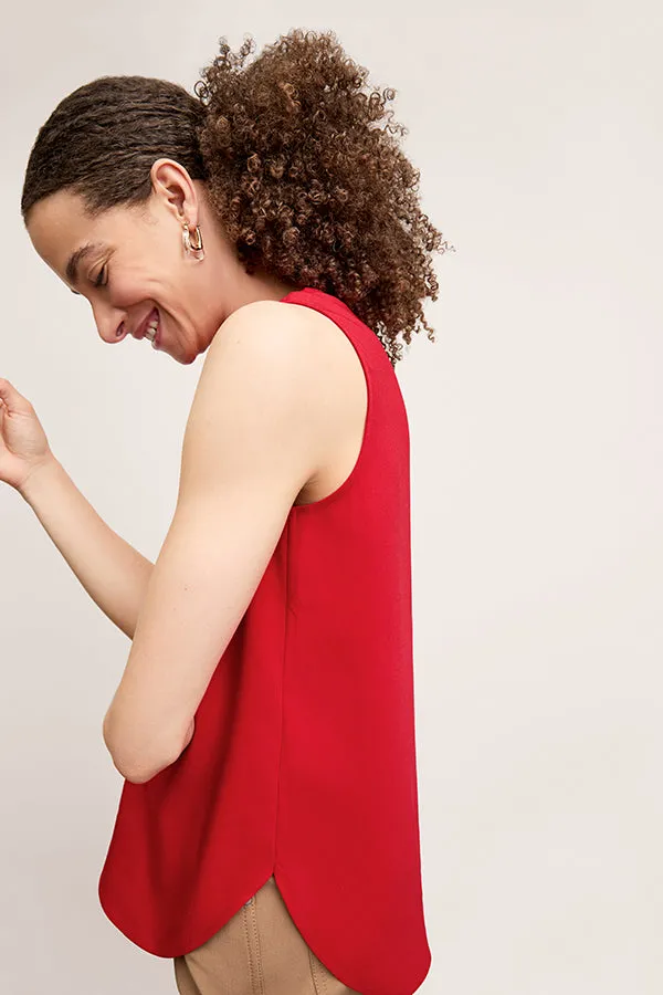Katrina Top - Eco Sateen :: Maraschino