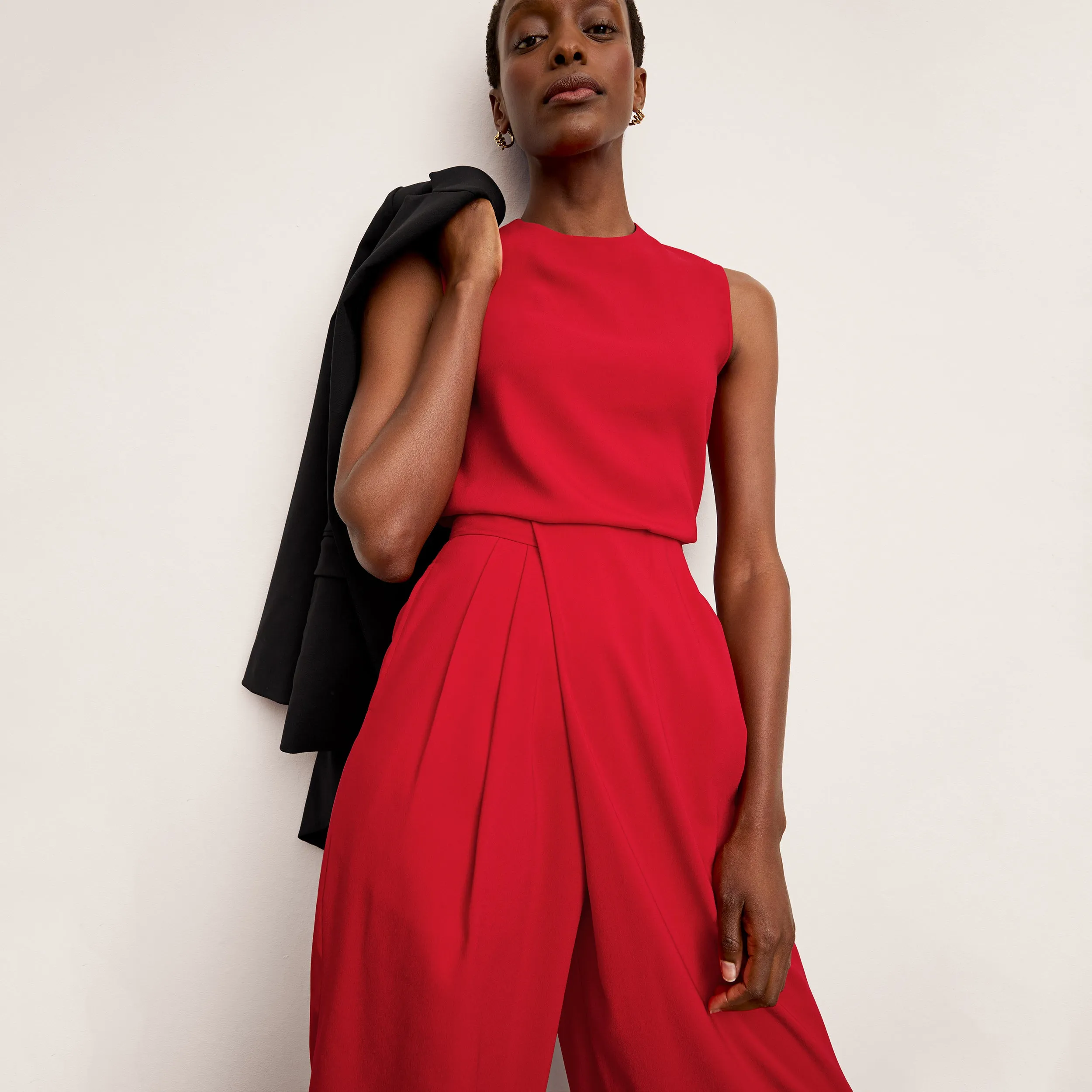 Katrina Top - Eco Sateen :: Maraschino