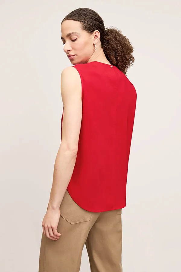 Katrina Top - Eco Sateen :: Maraschino