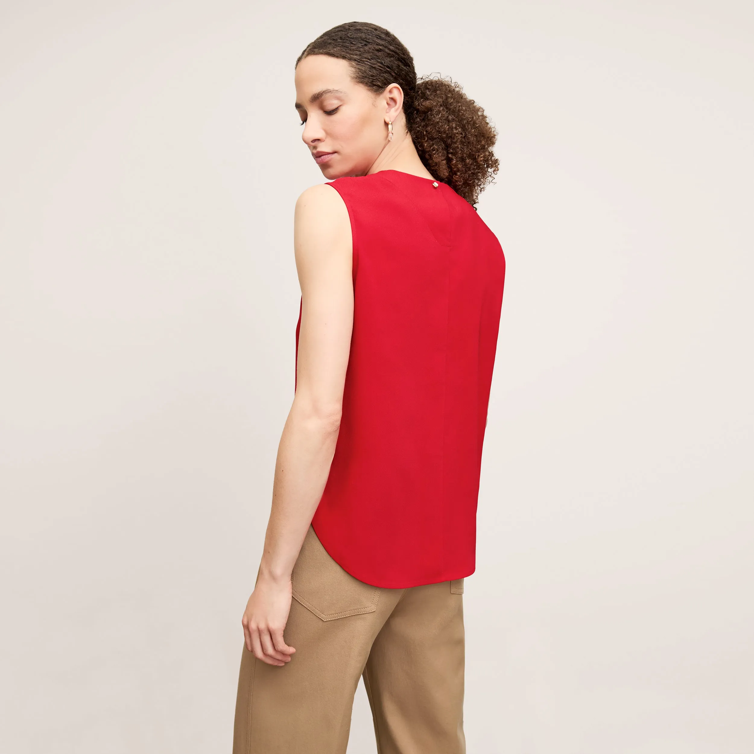Katrina Top - Eco Sateen :: Maraschino