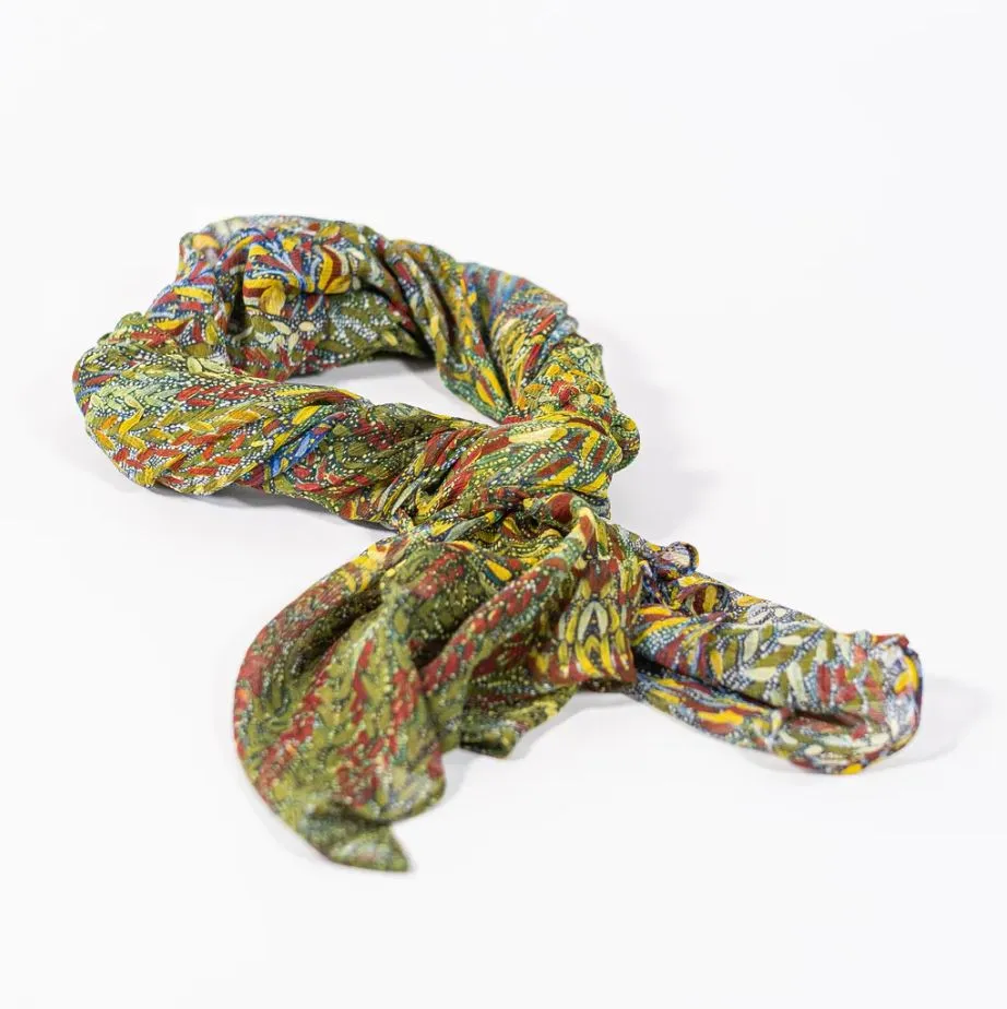 Kimberley Grasses and Leaves Silk Scarf