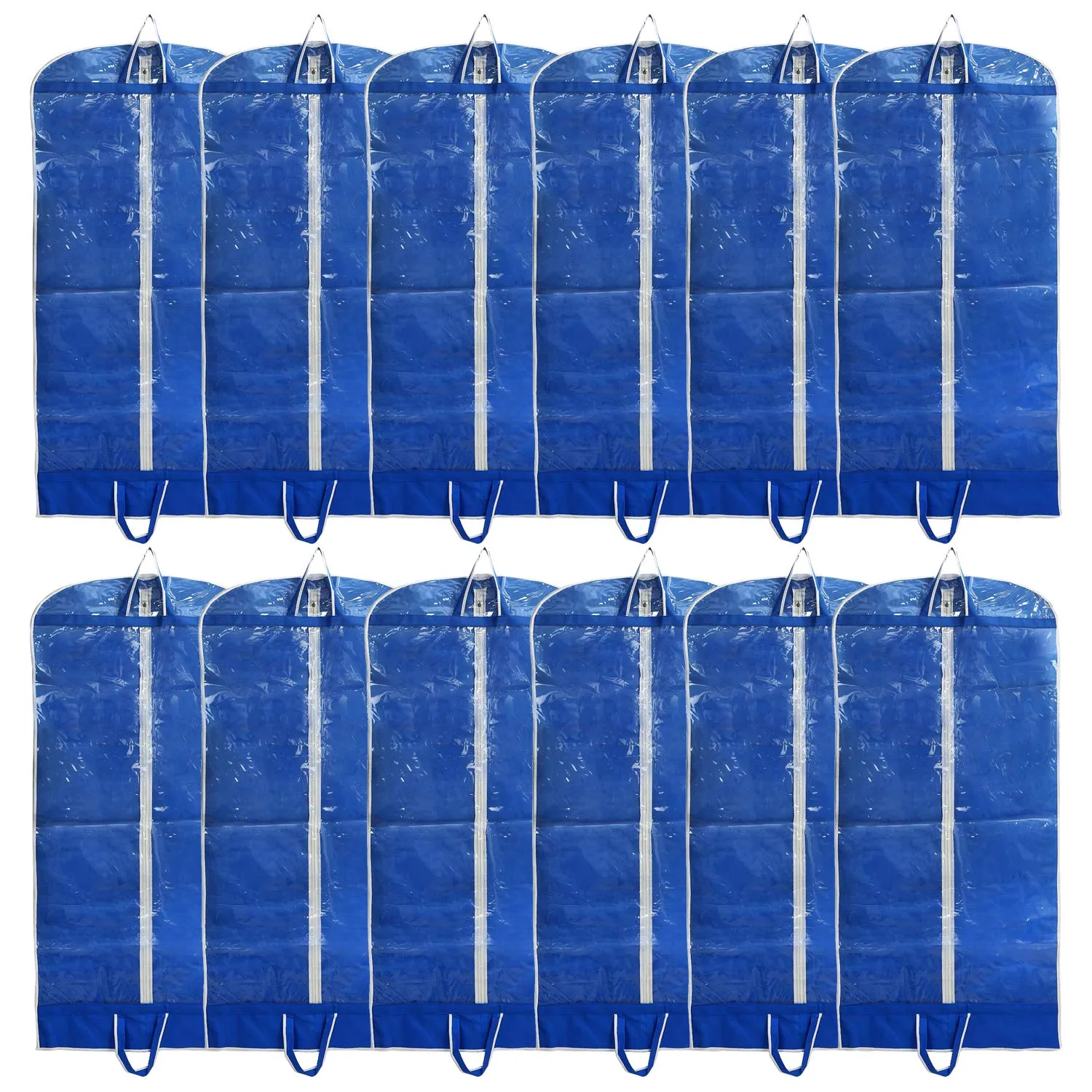 Kuber Industries Non Woven 12 Pieces Long Suit Sherwani Cover (Blue) - CTKTC30696