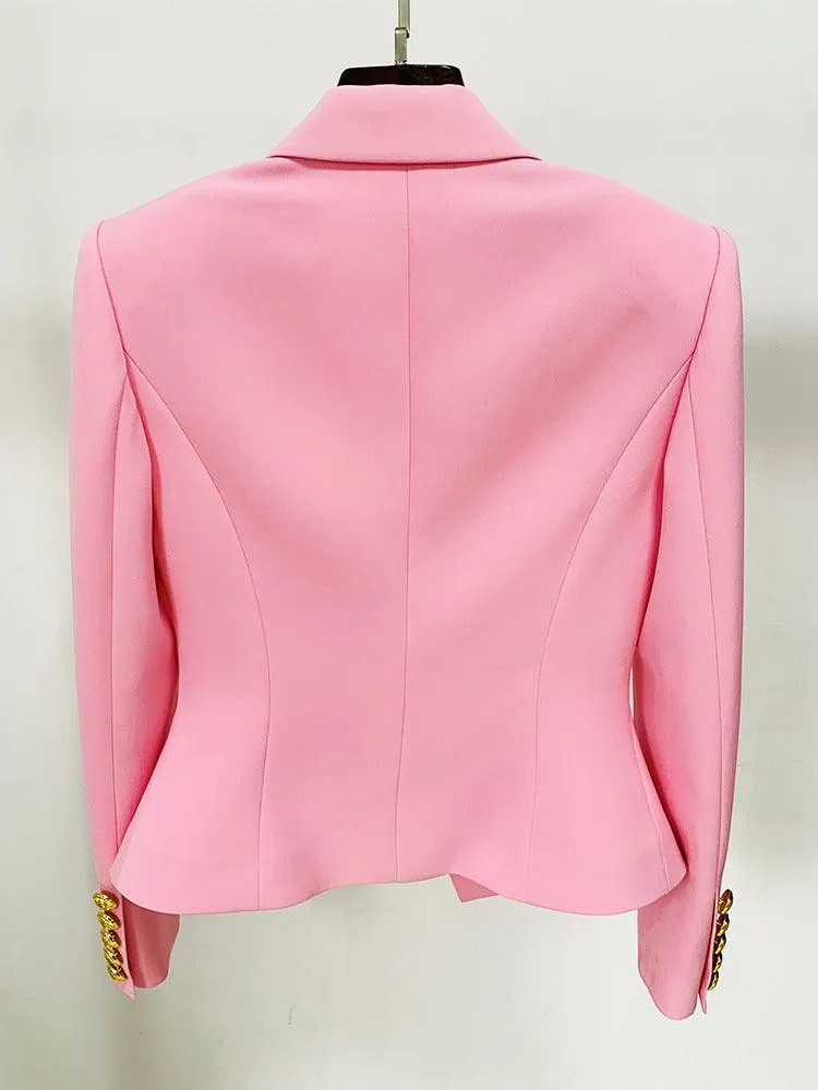 Ladies Solid Color Lapel Neck Blazer Coat L103
