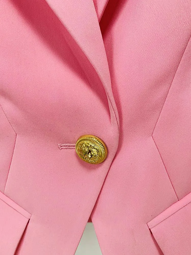 Ladies Solid Color Lapel Neck Blazer Coat L103