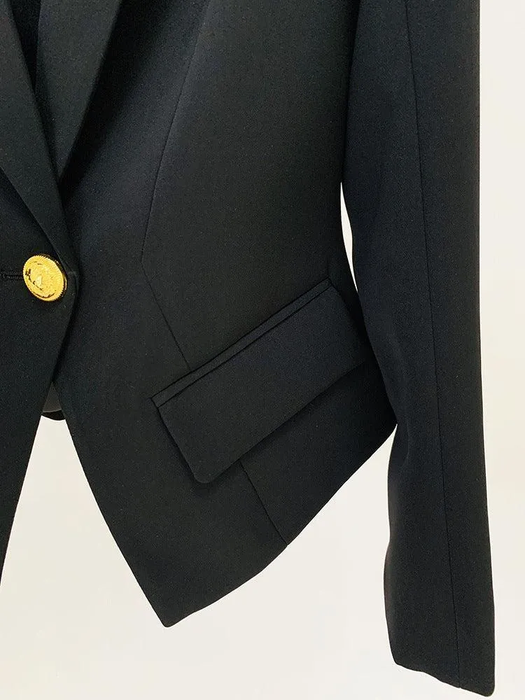 Ladies Solid Color Lapel Neck Blazer Coat L103