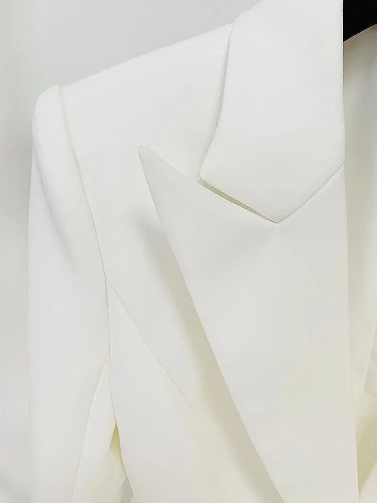Ladies Solid Color Lapel Neck Blazer Coat L103