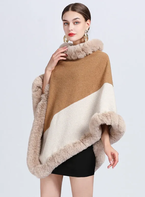 Large Size Knitted Pullover Shawl Cloak