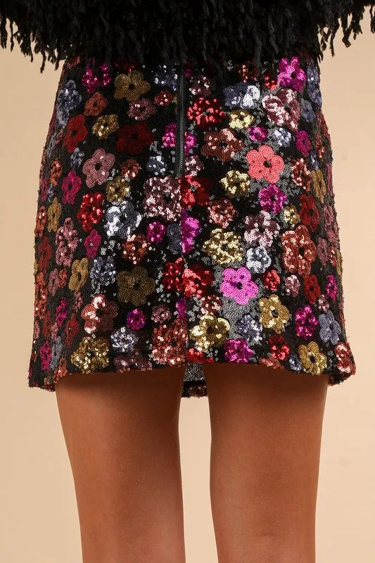Let’s Dance Black Sequin Skirt